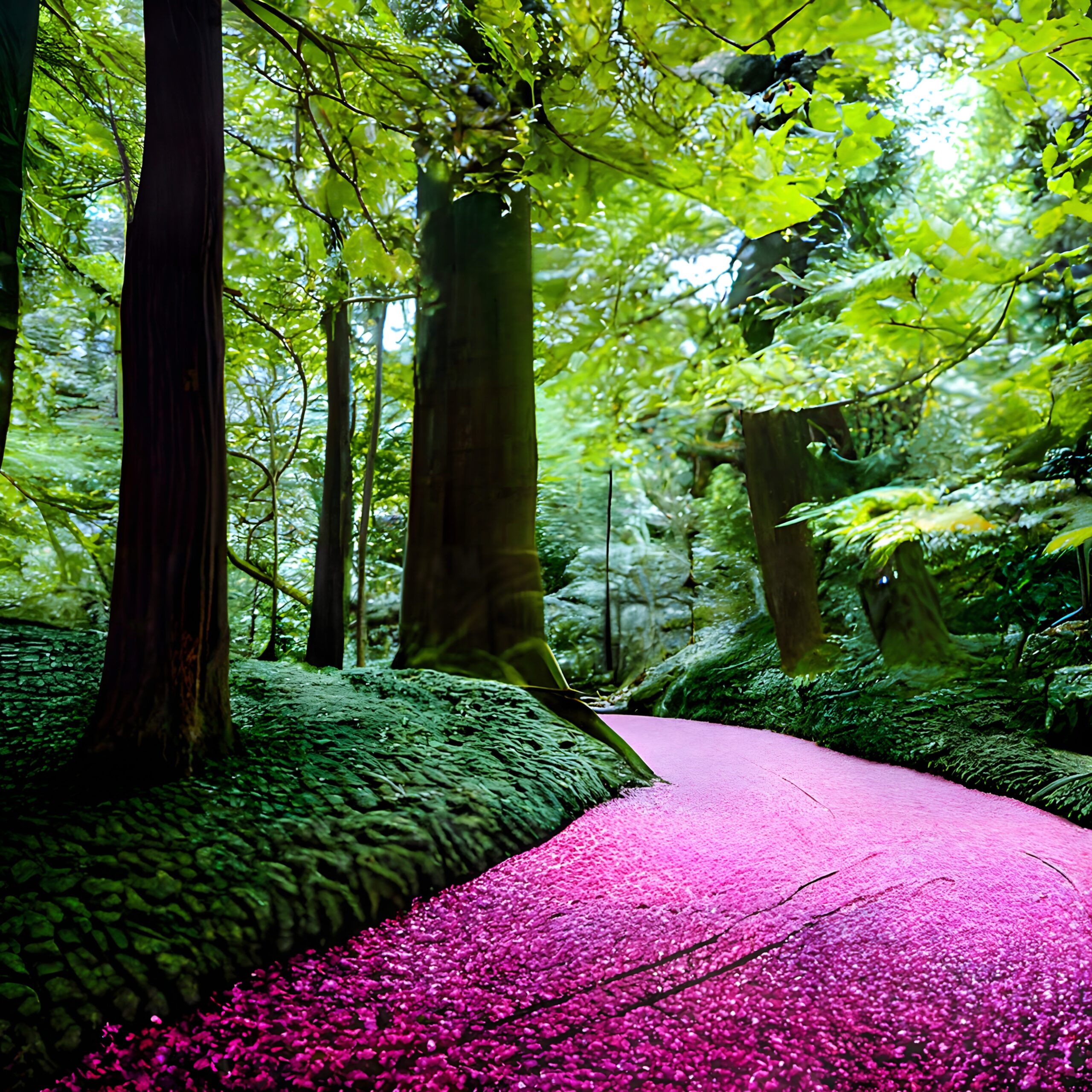 Magical Pink Forest Pathway