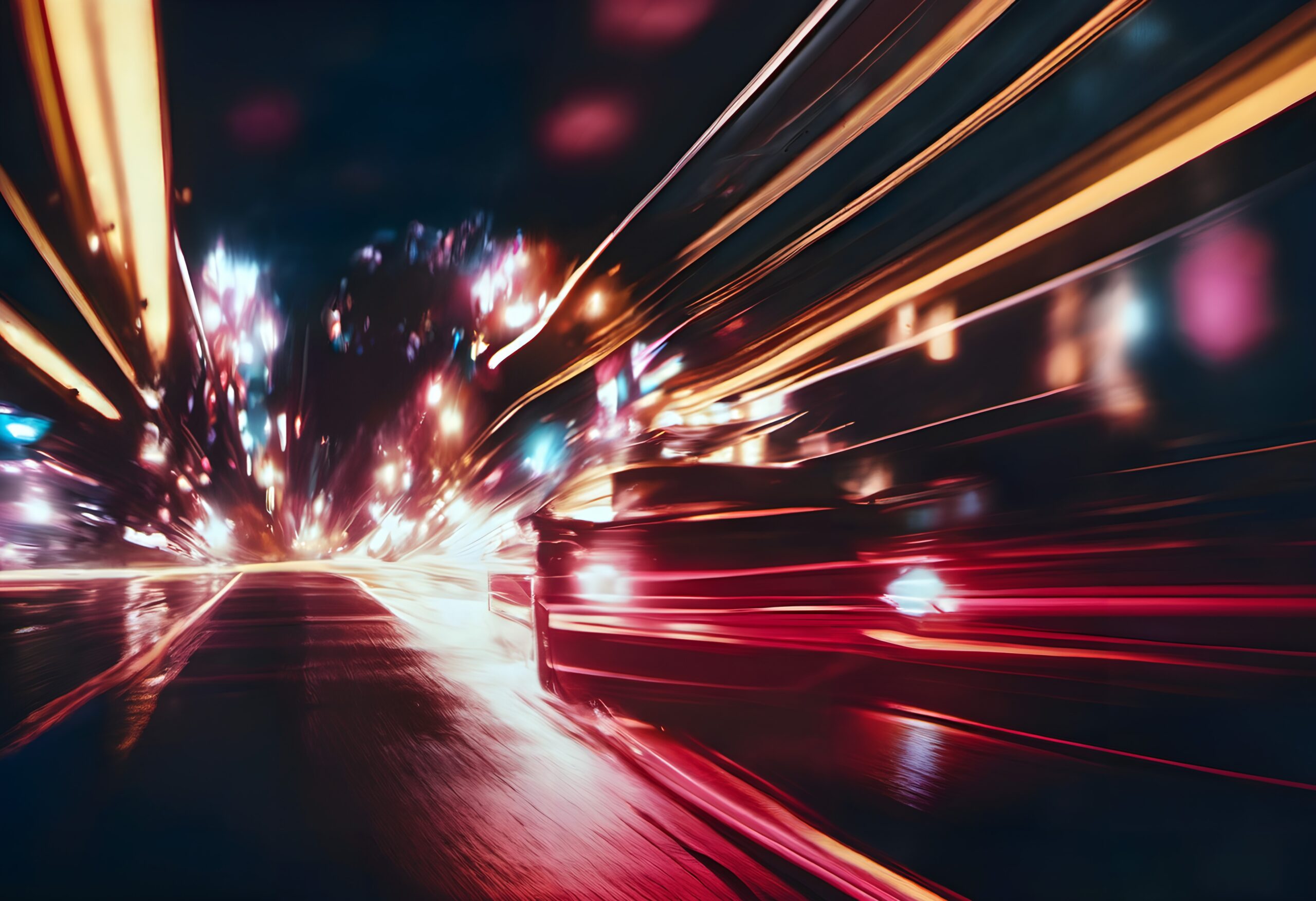 High-Speed Night Cityscape Motion