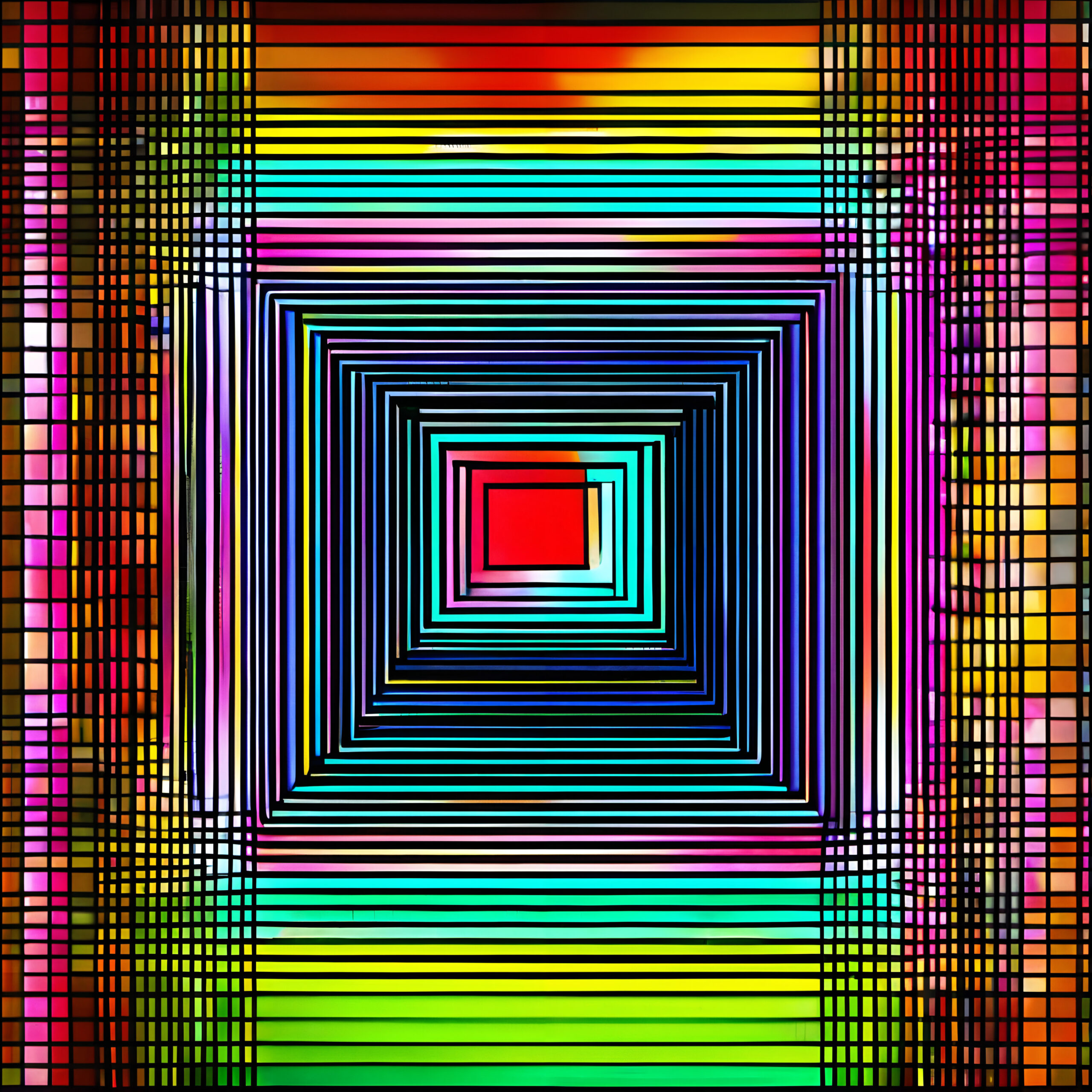 A Colorful Abstract Square Design