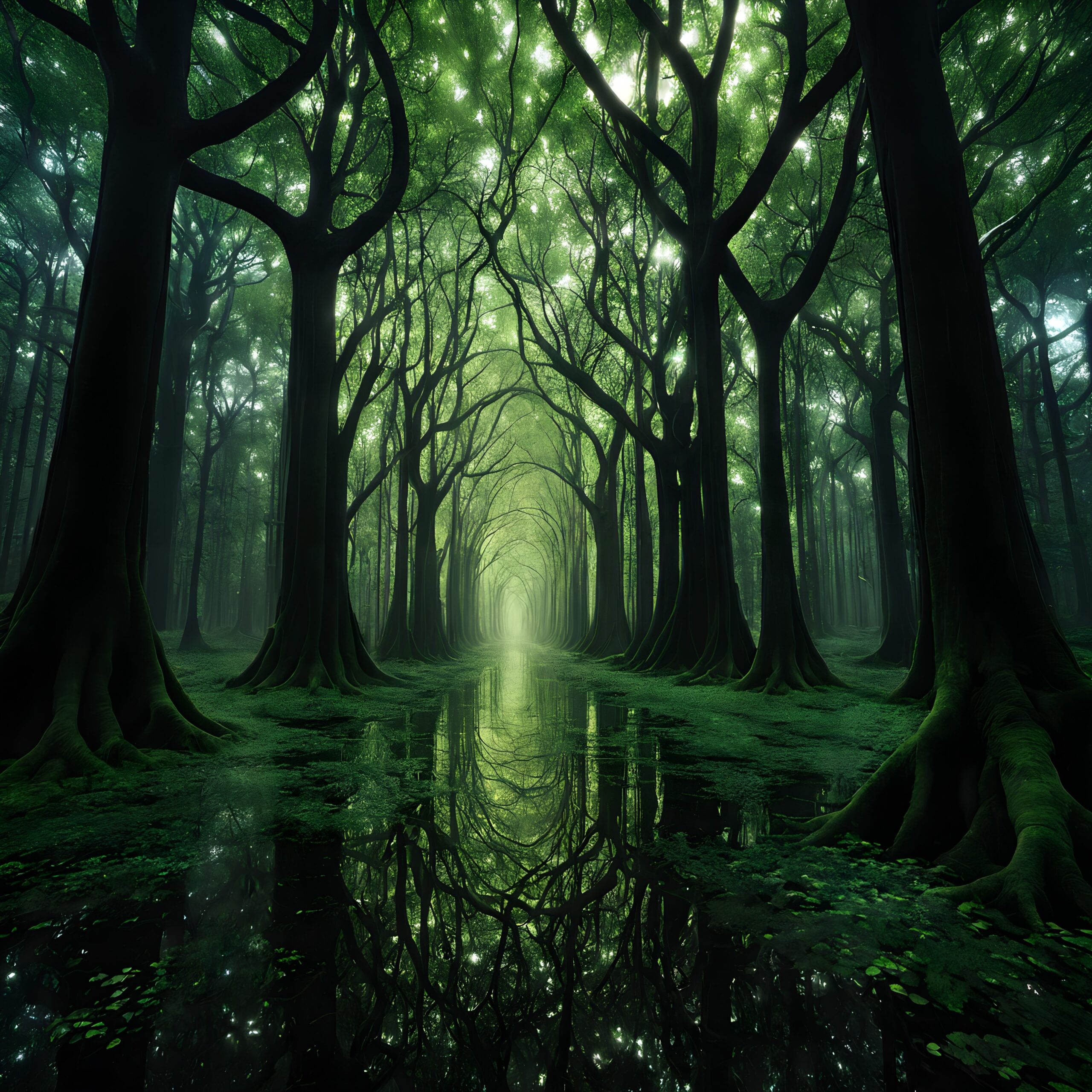 Enchanted Forest Reflection Pathway