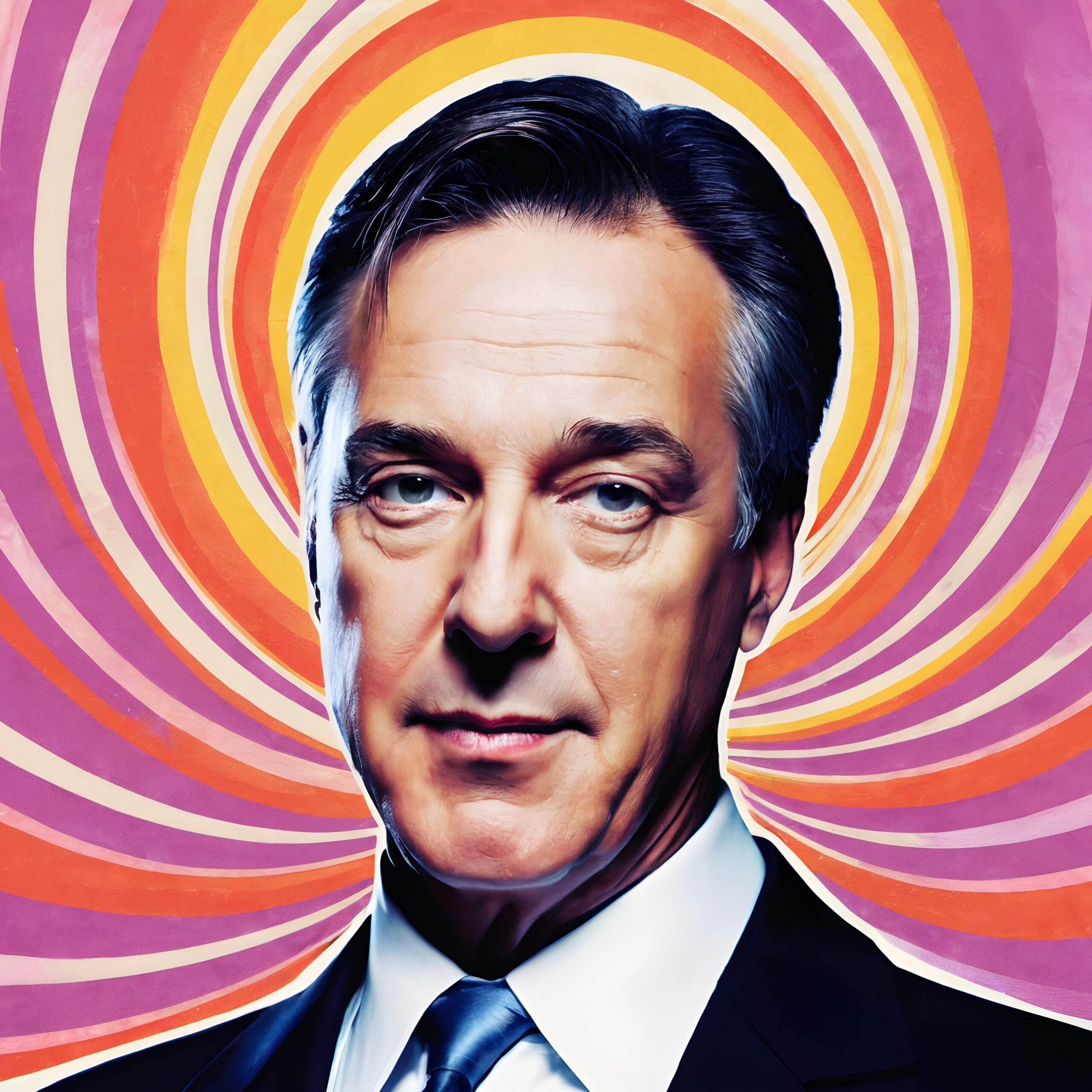 Vibrant Portrait with Swirling Background