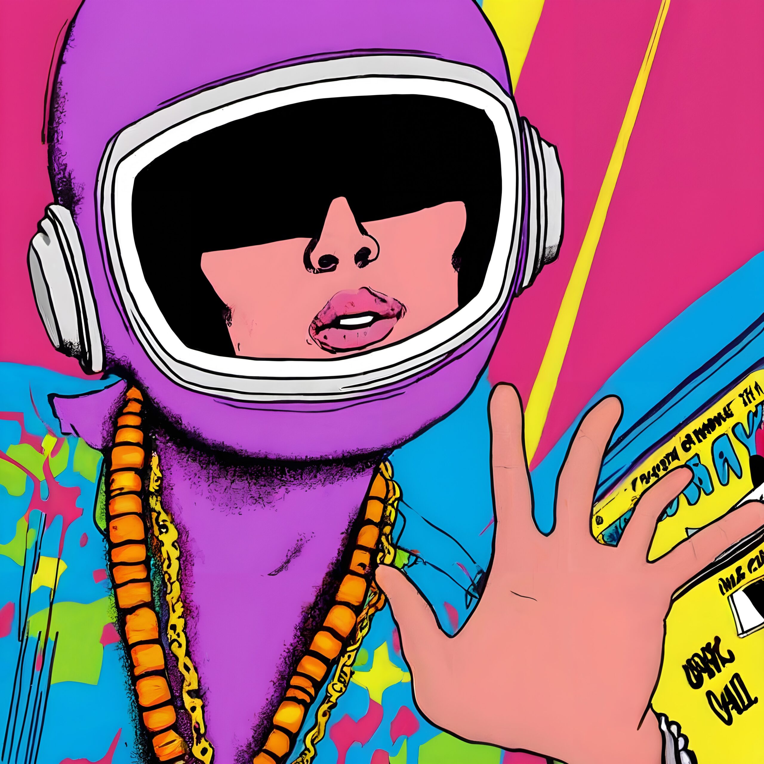 Space Adventurer Pop Art Illustration