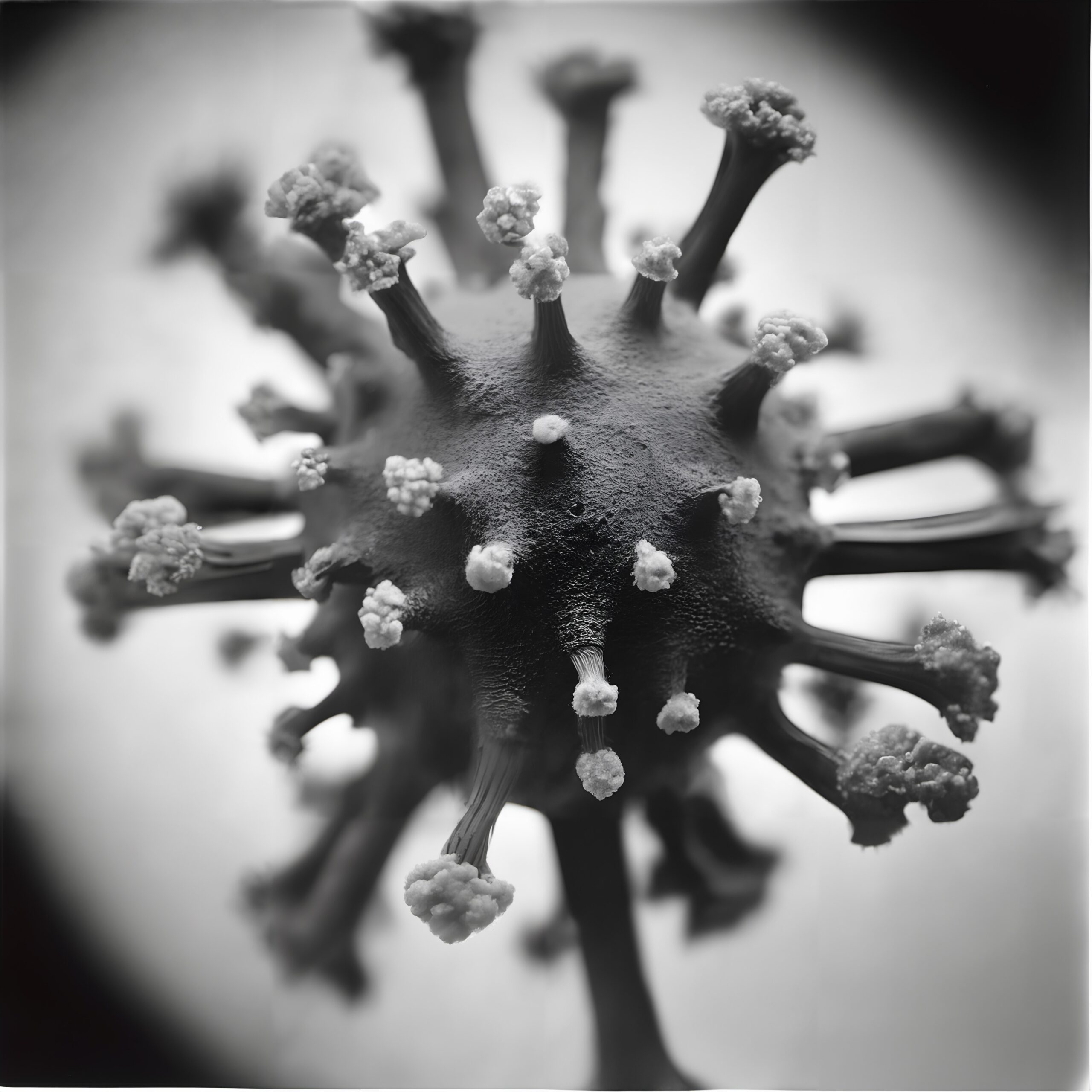 Microscopic Virus With Spikes