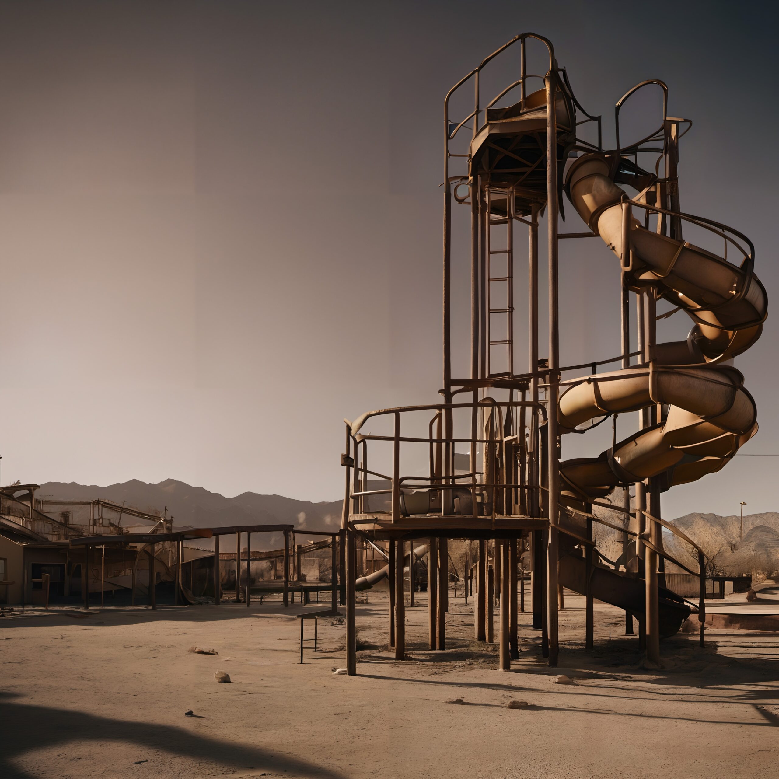 Rusty Slide in Desert Water Park