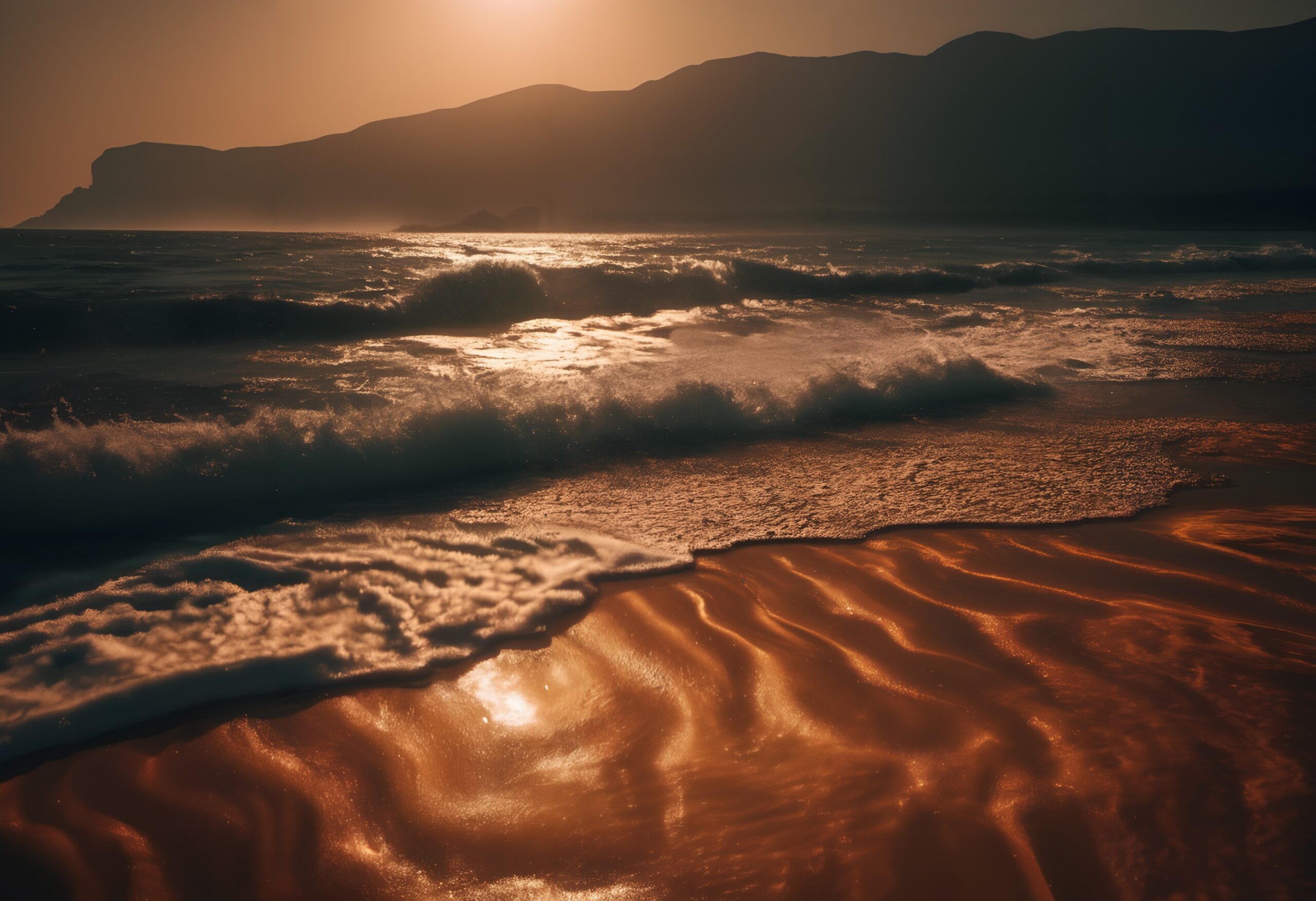 Golden Rays on Sandy Shores