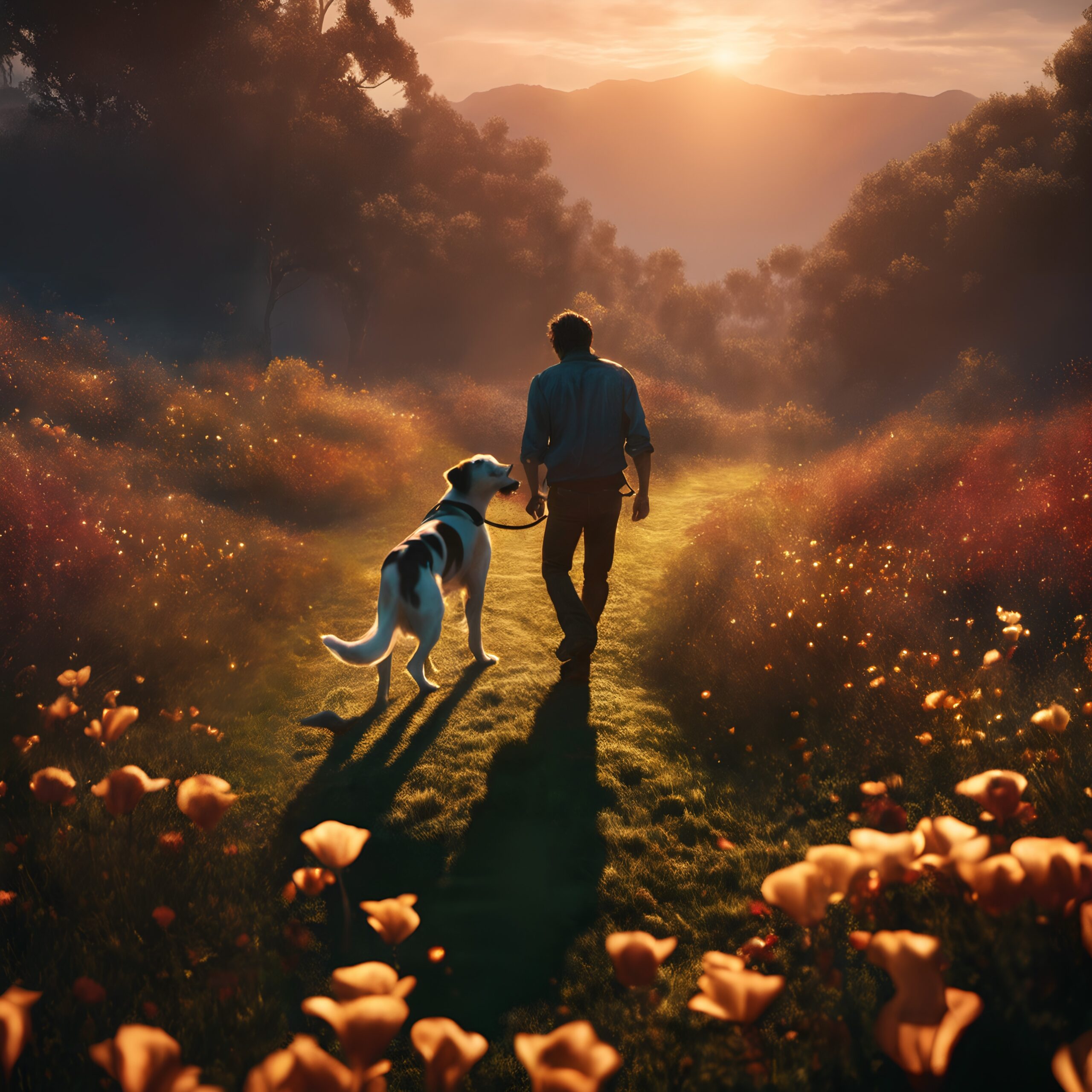 Stroll in Scenic Sunset Bliss