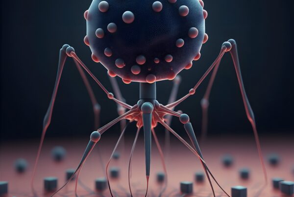 A futuristic robotic structure on grid.