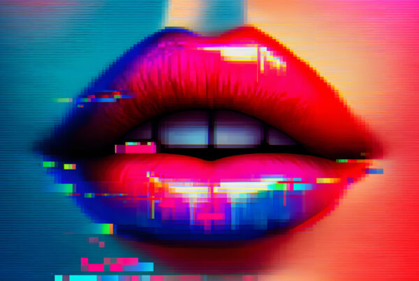 Glitch Art Lips: A Vibrant Digital Aesthetic Decay