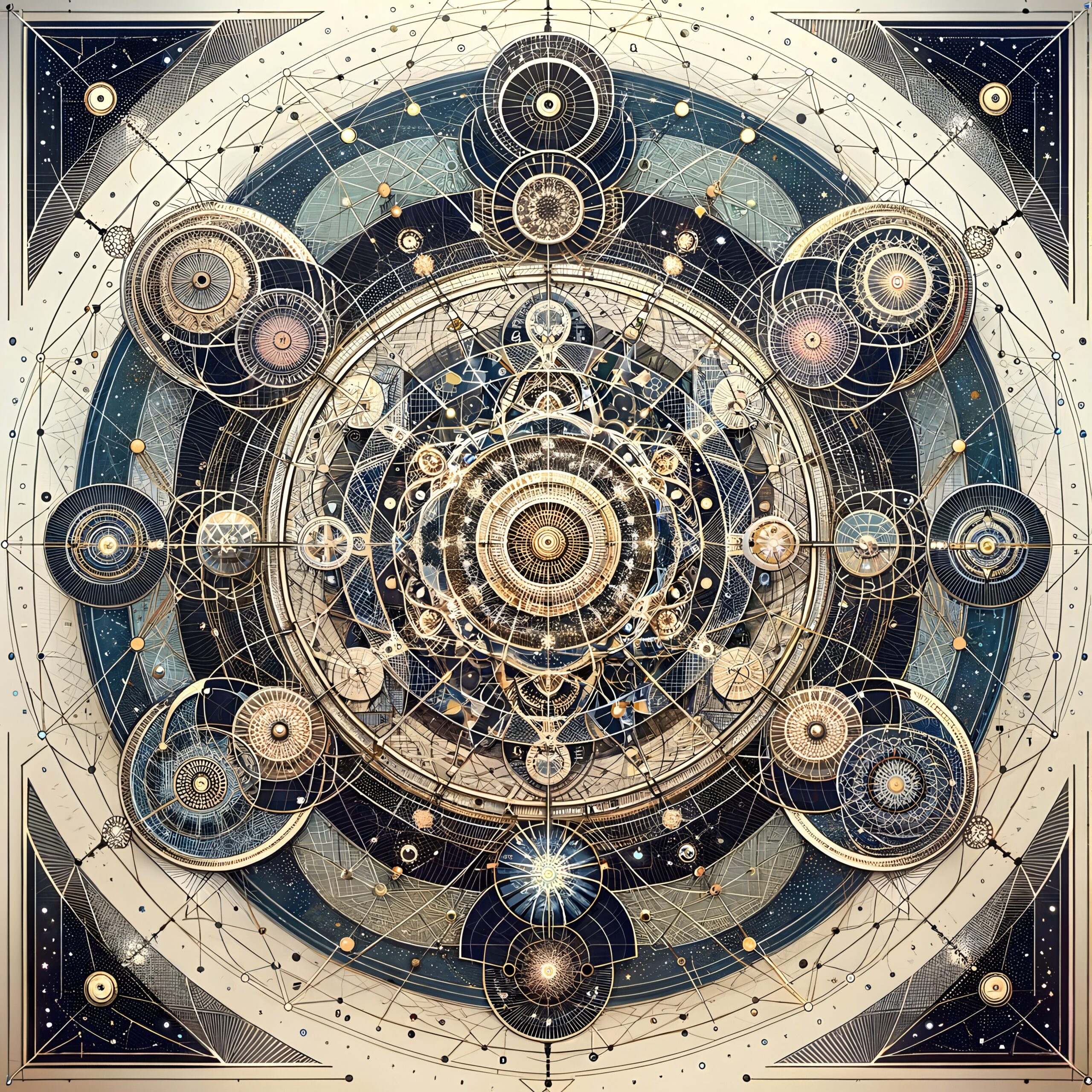 Celestial Mandala of Intricate Geometry