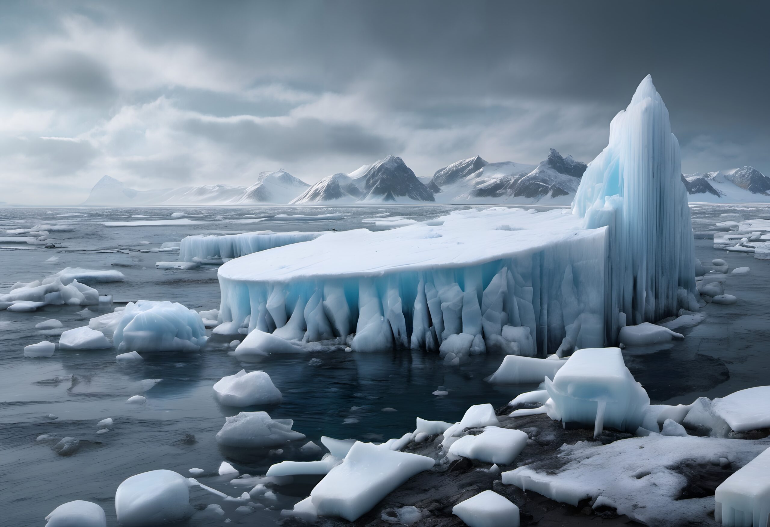 Iceberg in Polar Wilderness