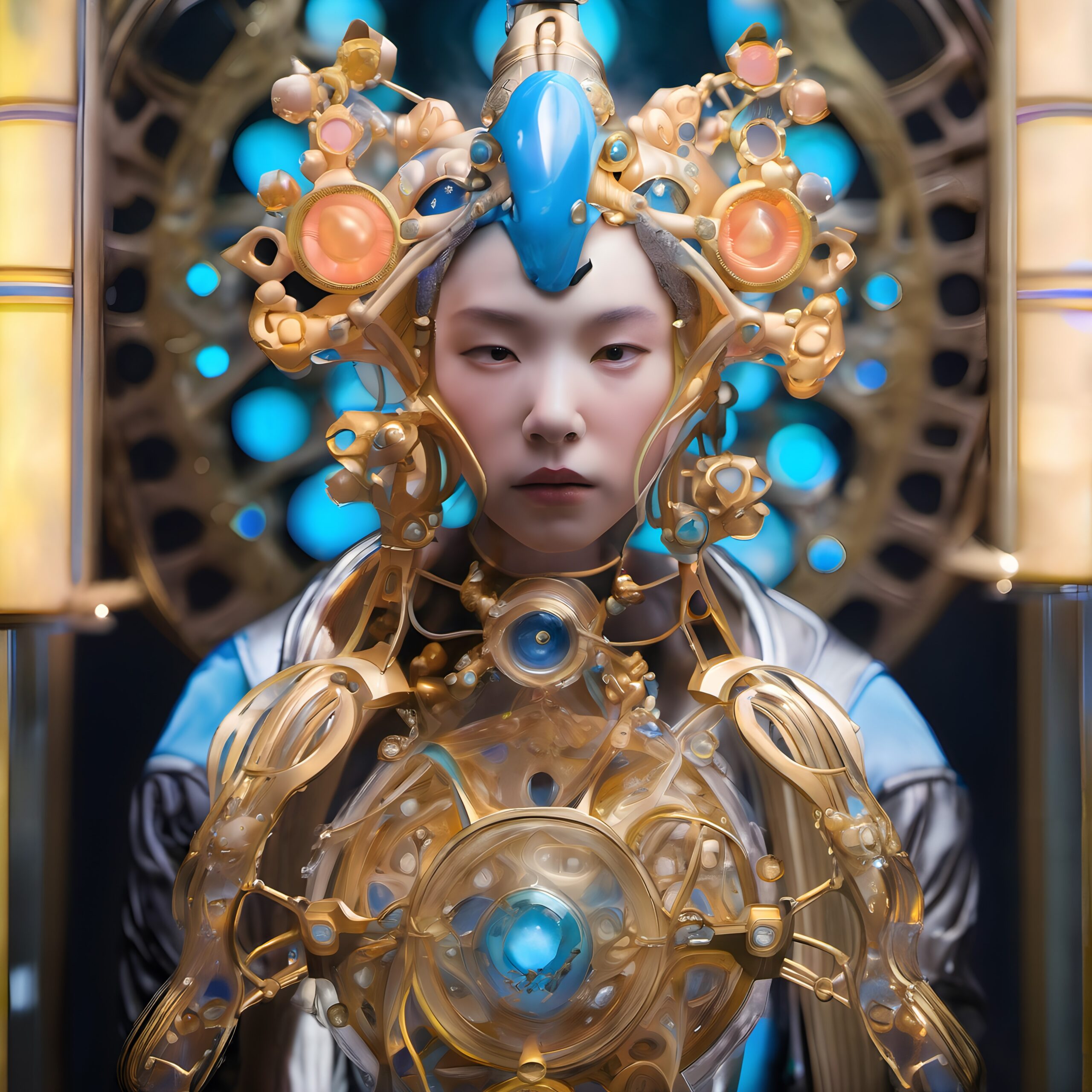 Futuristic Ornate Figure Portrait