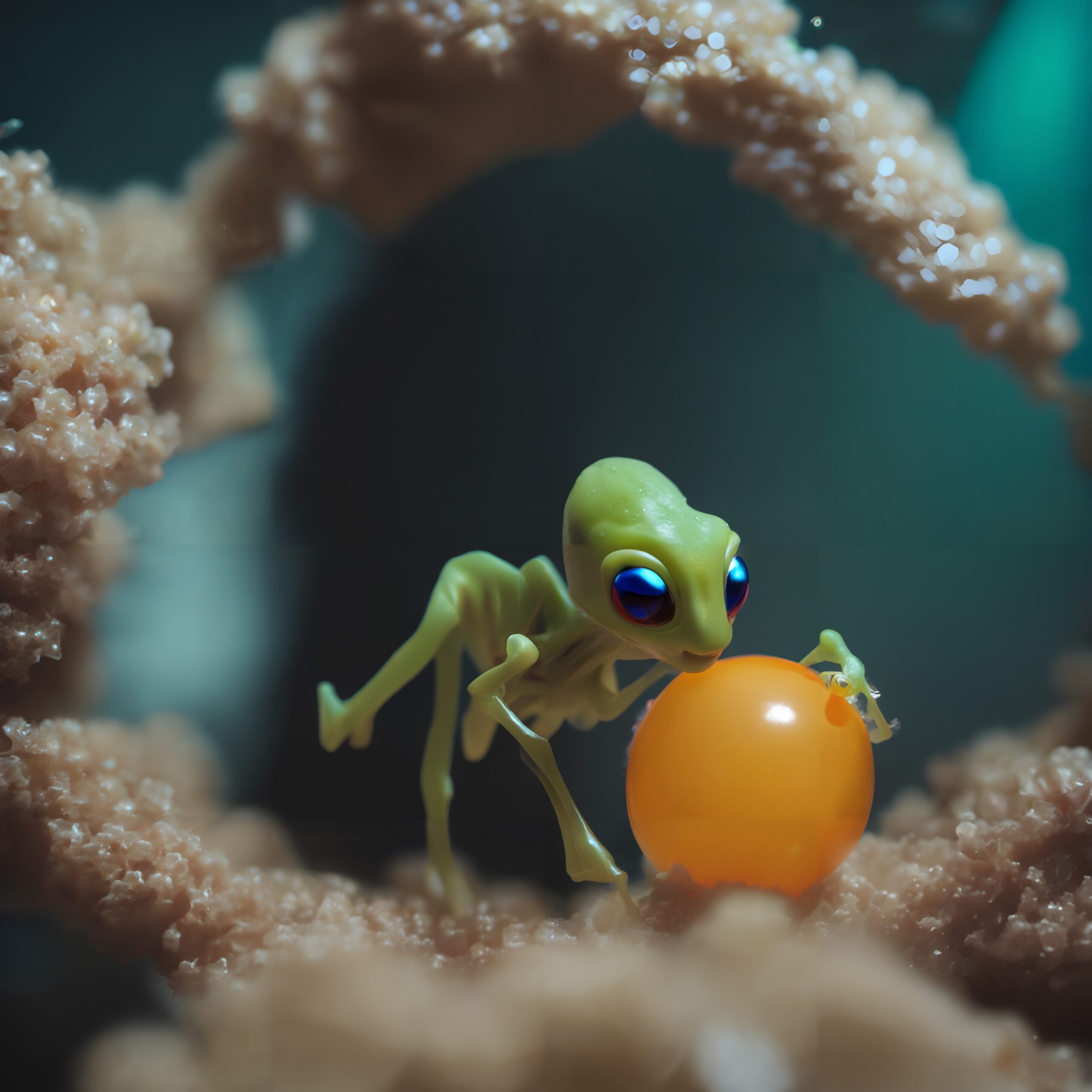 Fantasy Creature with Orange Gem