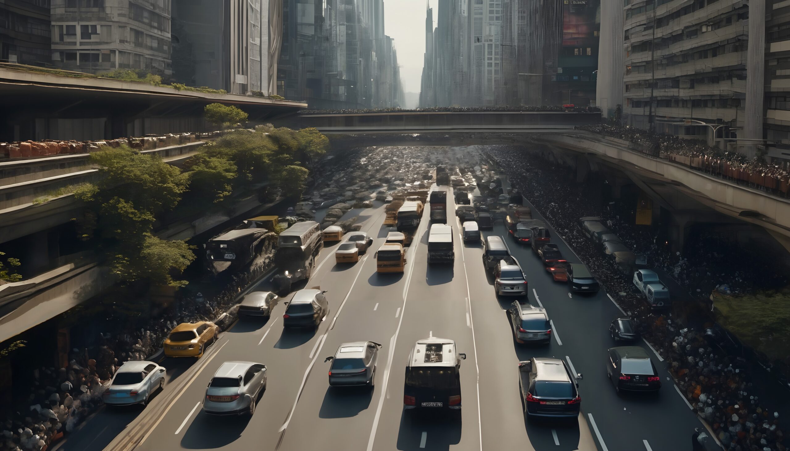 Urban Metropolis Traffic Jam