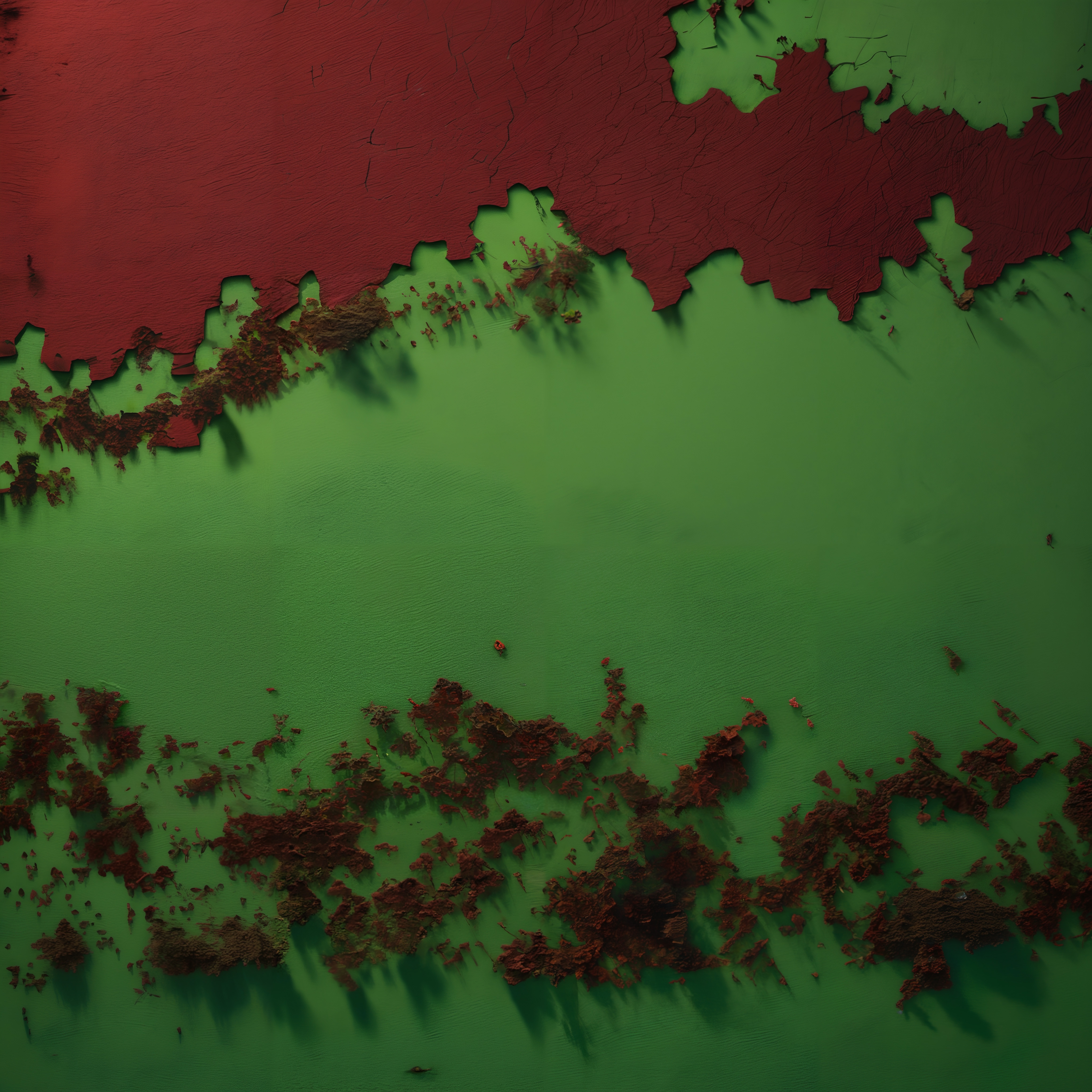 Abstract Contrasting Red and Green