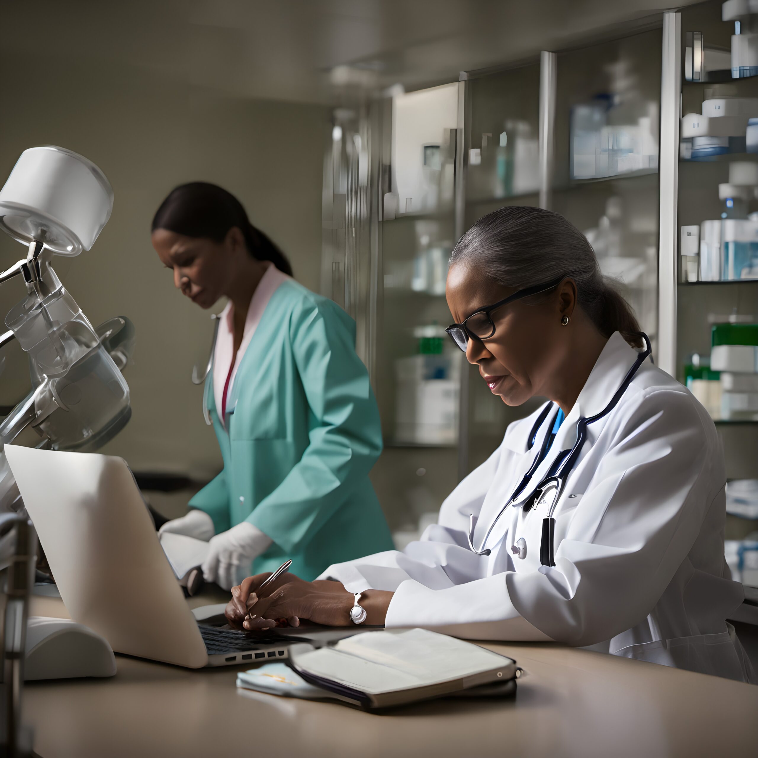 Focused Medical Professionals at Work