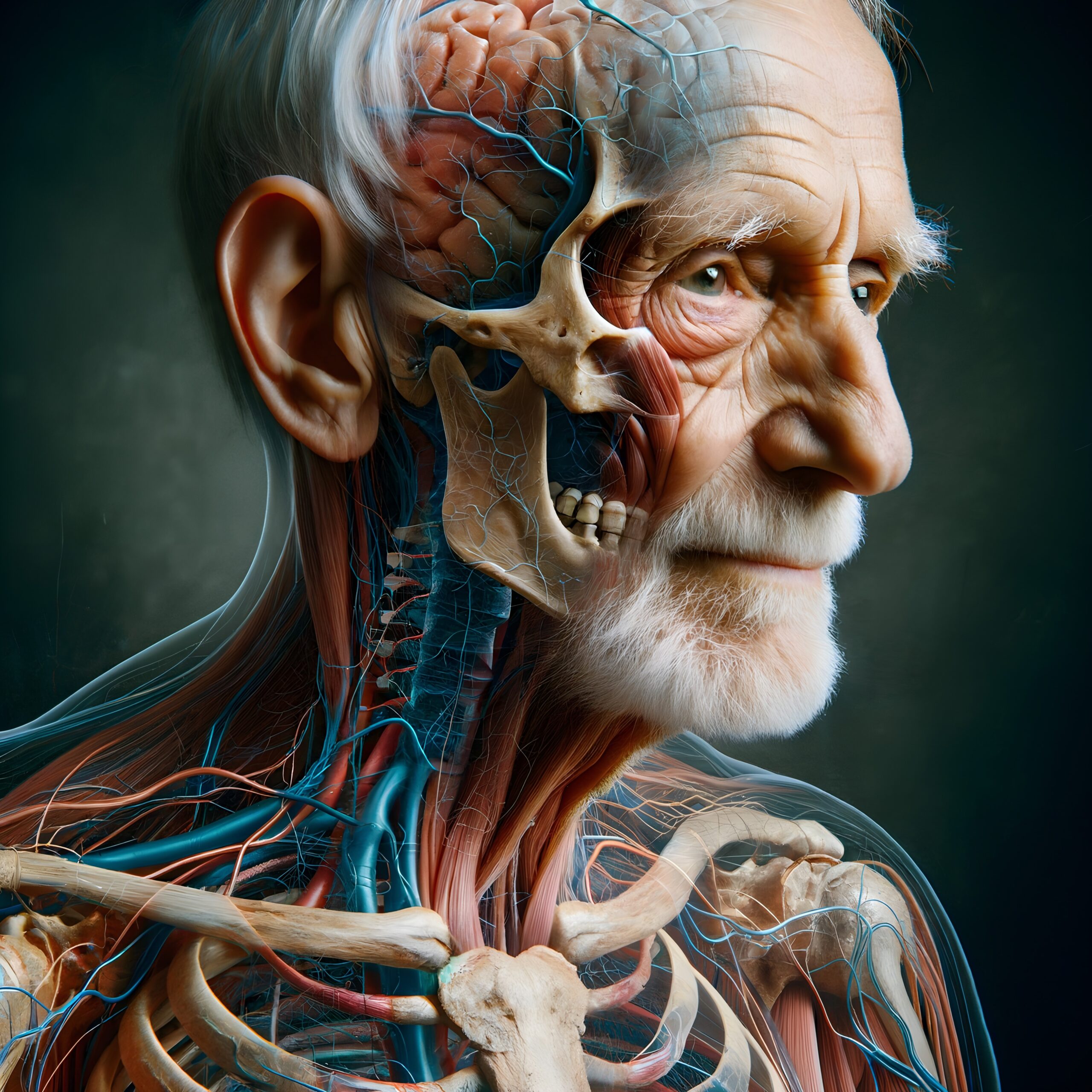 Anatomical Portrait of Elderly Man