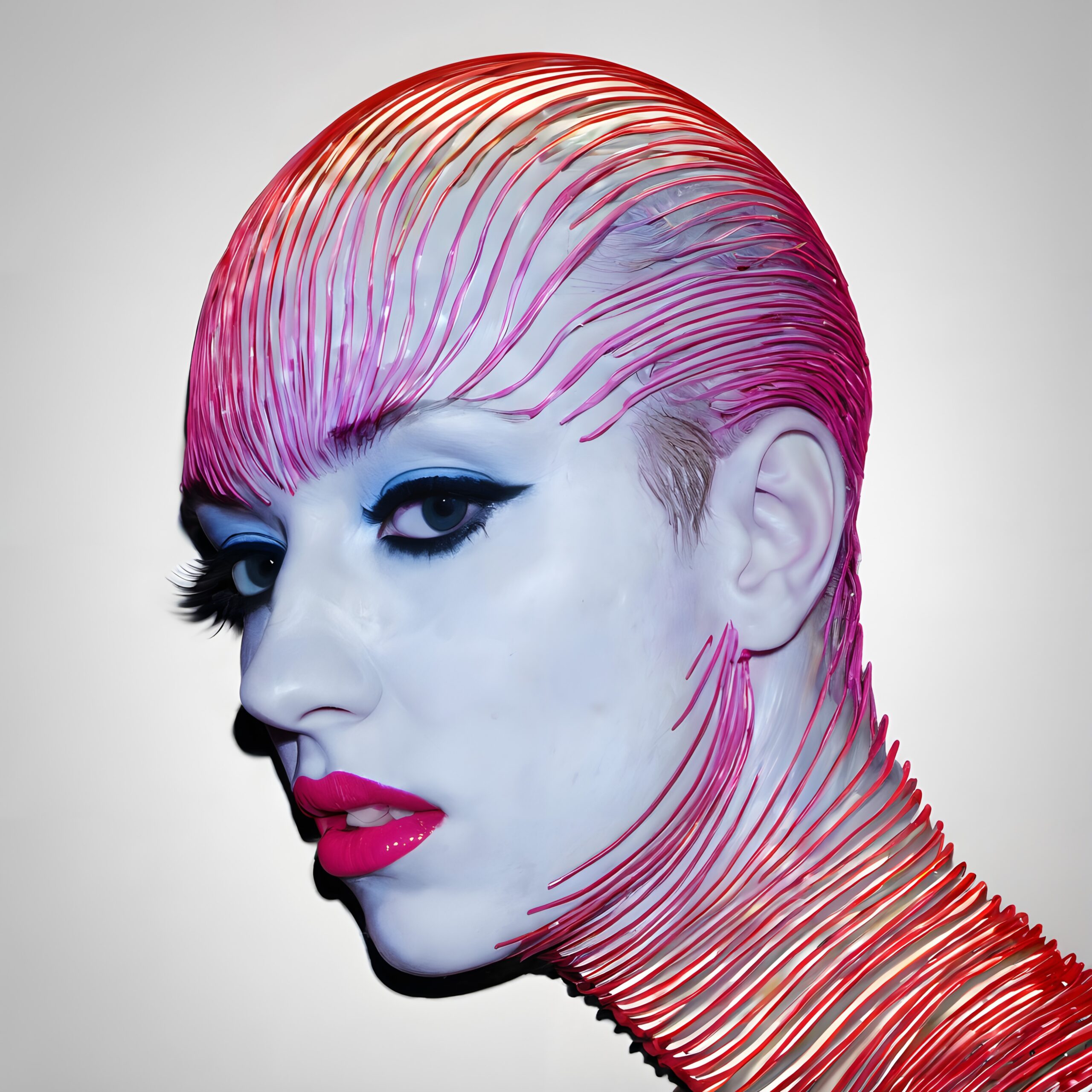 Futuristic Artistic Headpiece Portrait