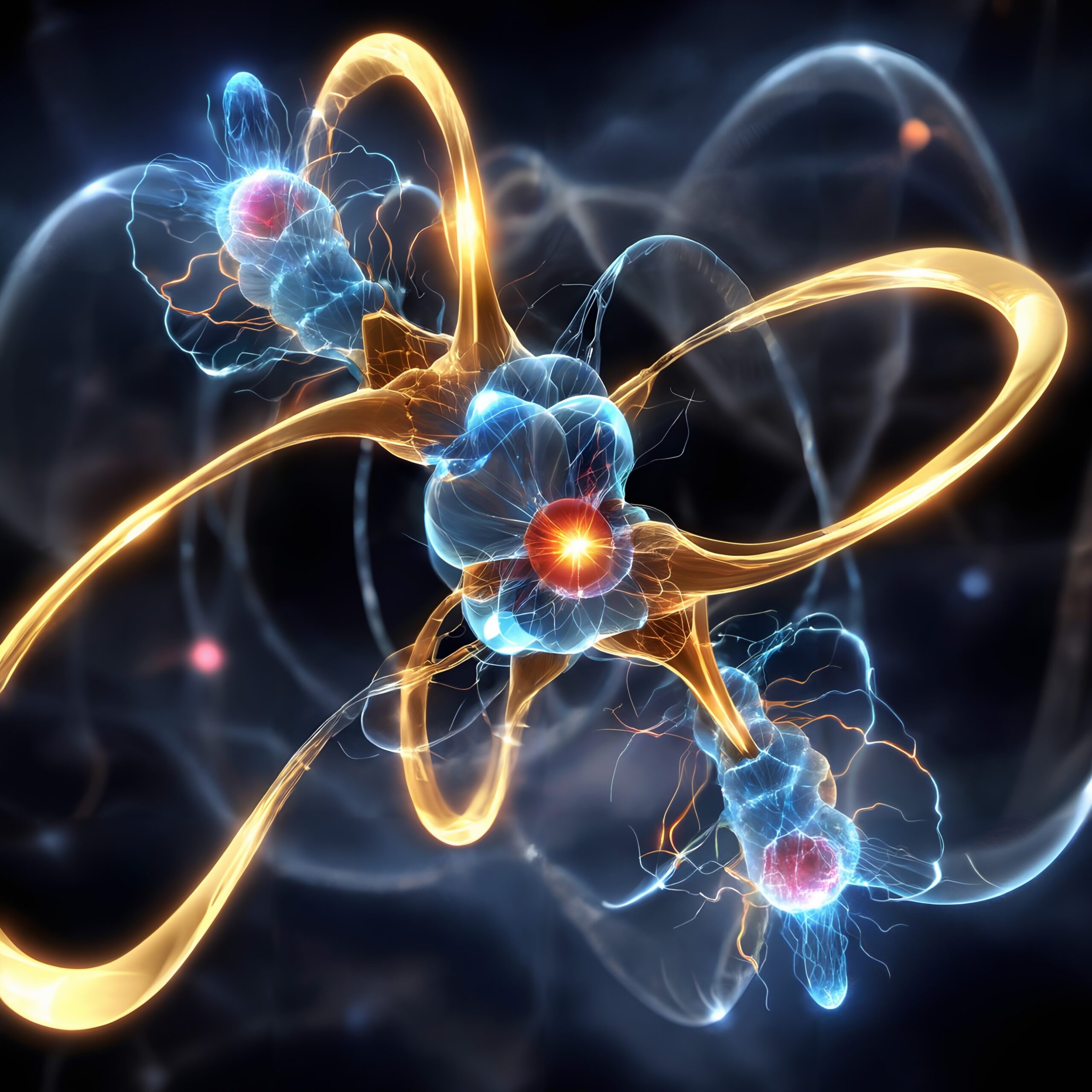 Quantum Connection Atomic Swirl Art