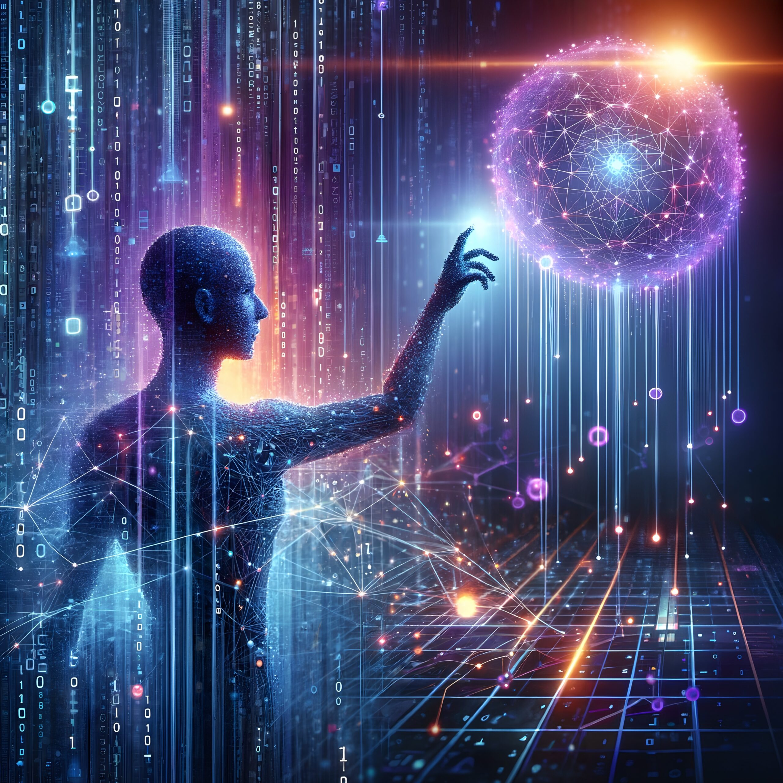 Futuristic Digital Connection Interface