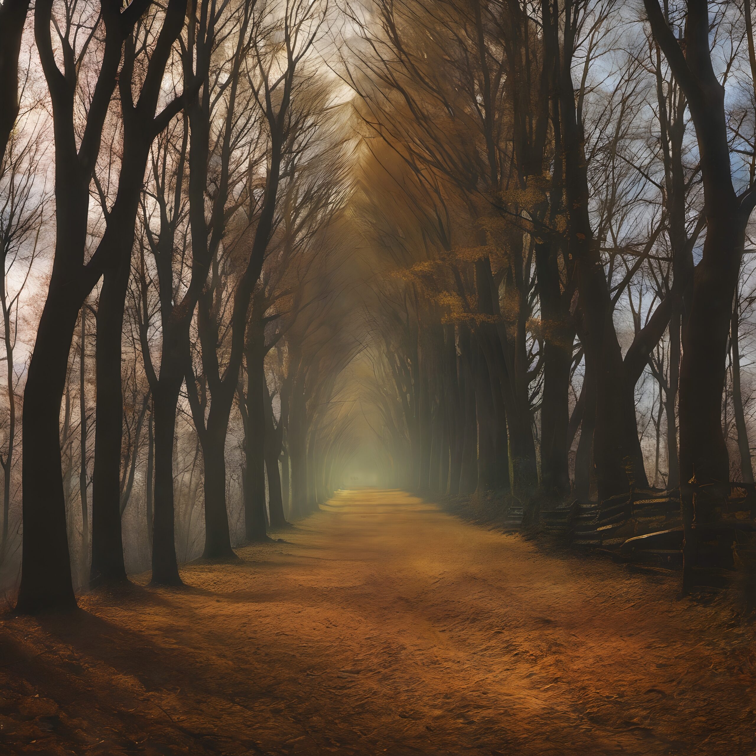 Enchanting Path in Autumn Forest