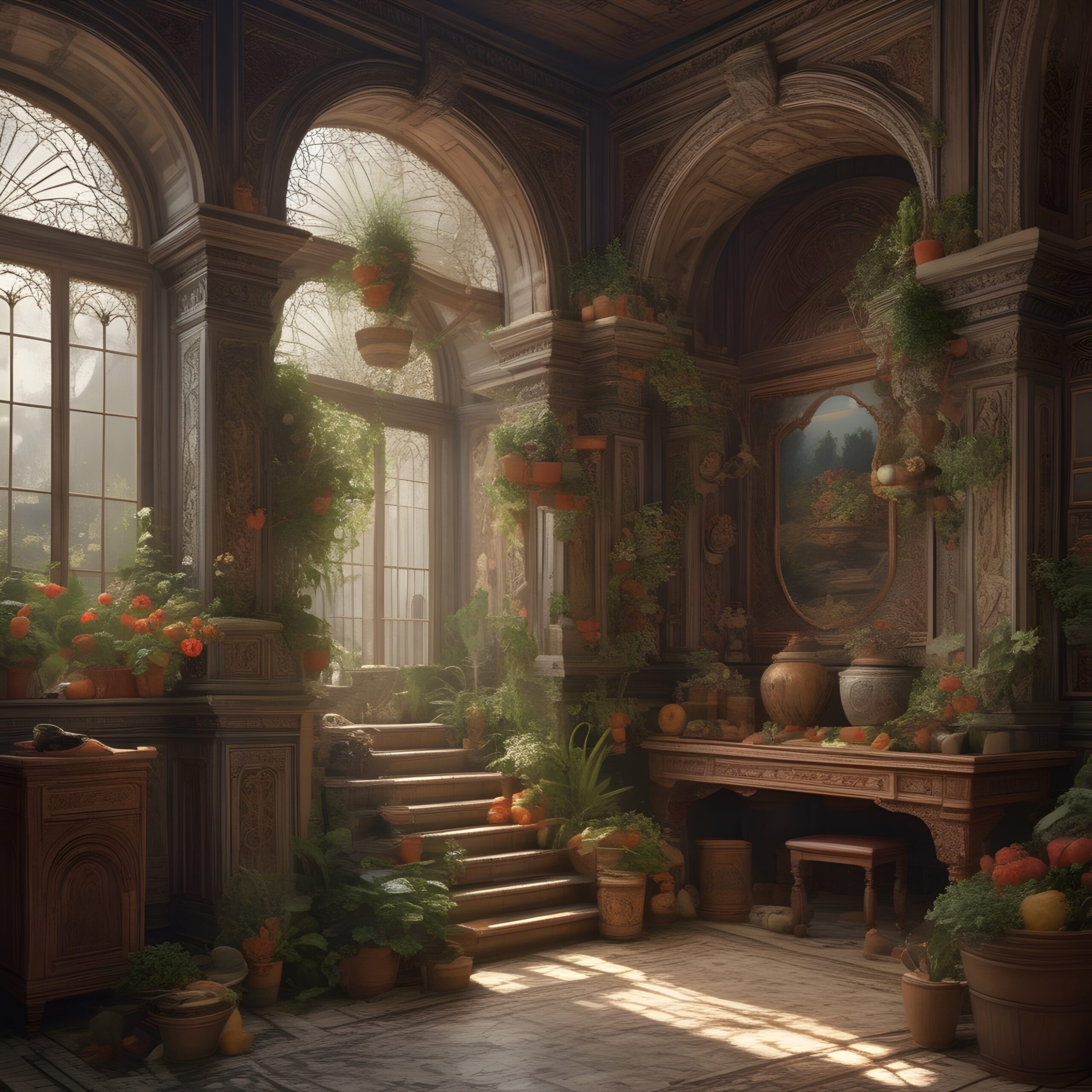 Historic Garden Room with Flora