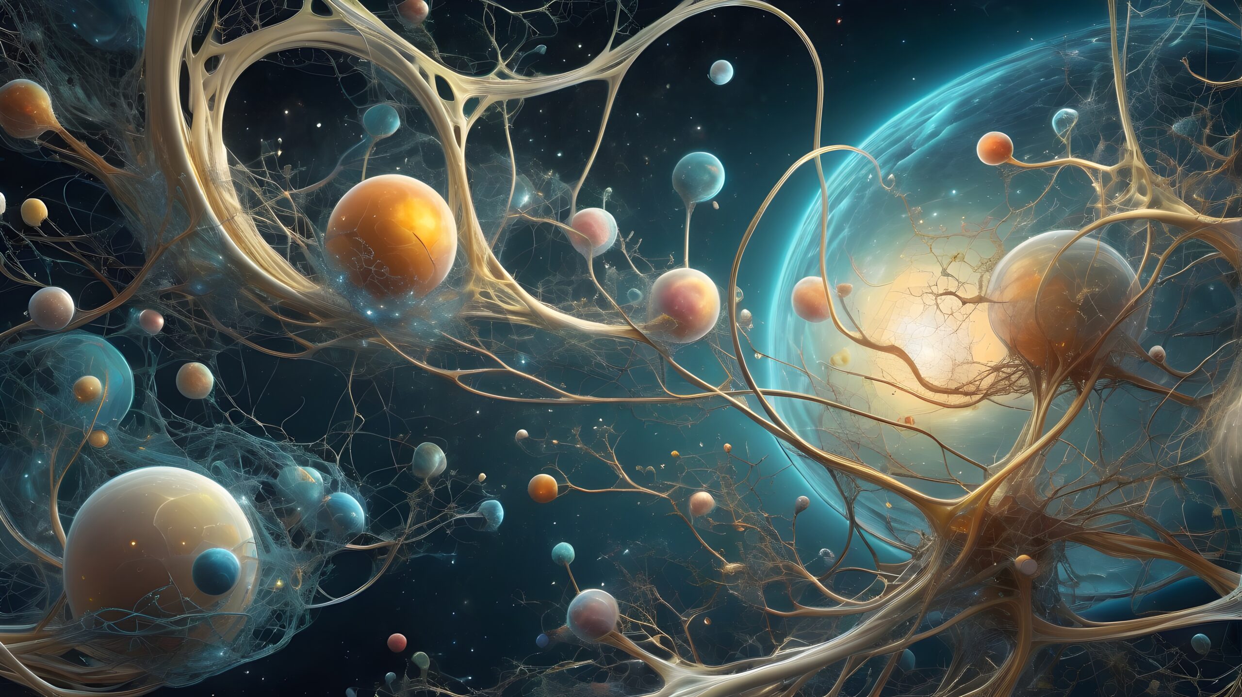 Cosmic Web of Vibrant Spheres