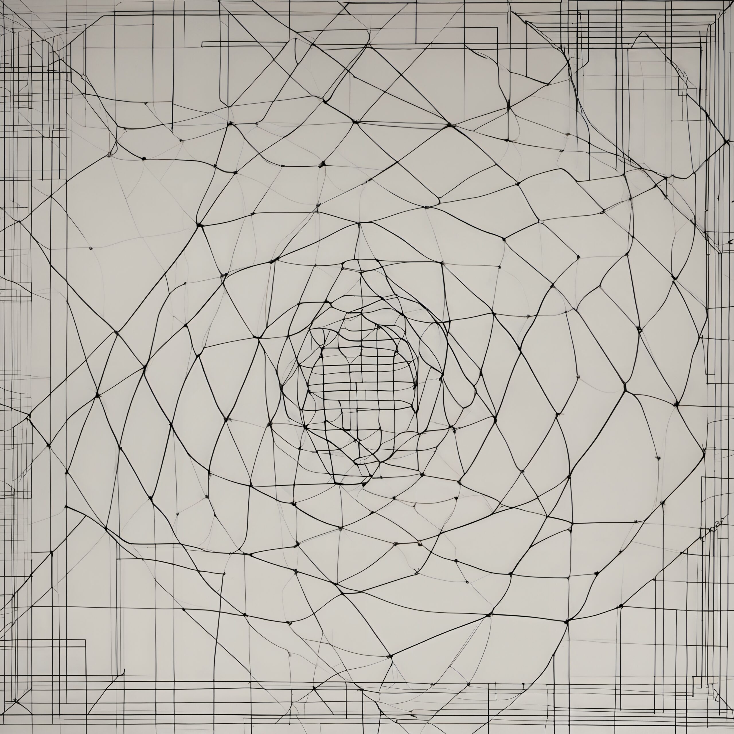 Intricate Geometric Line Pattern