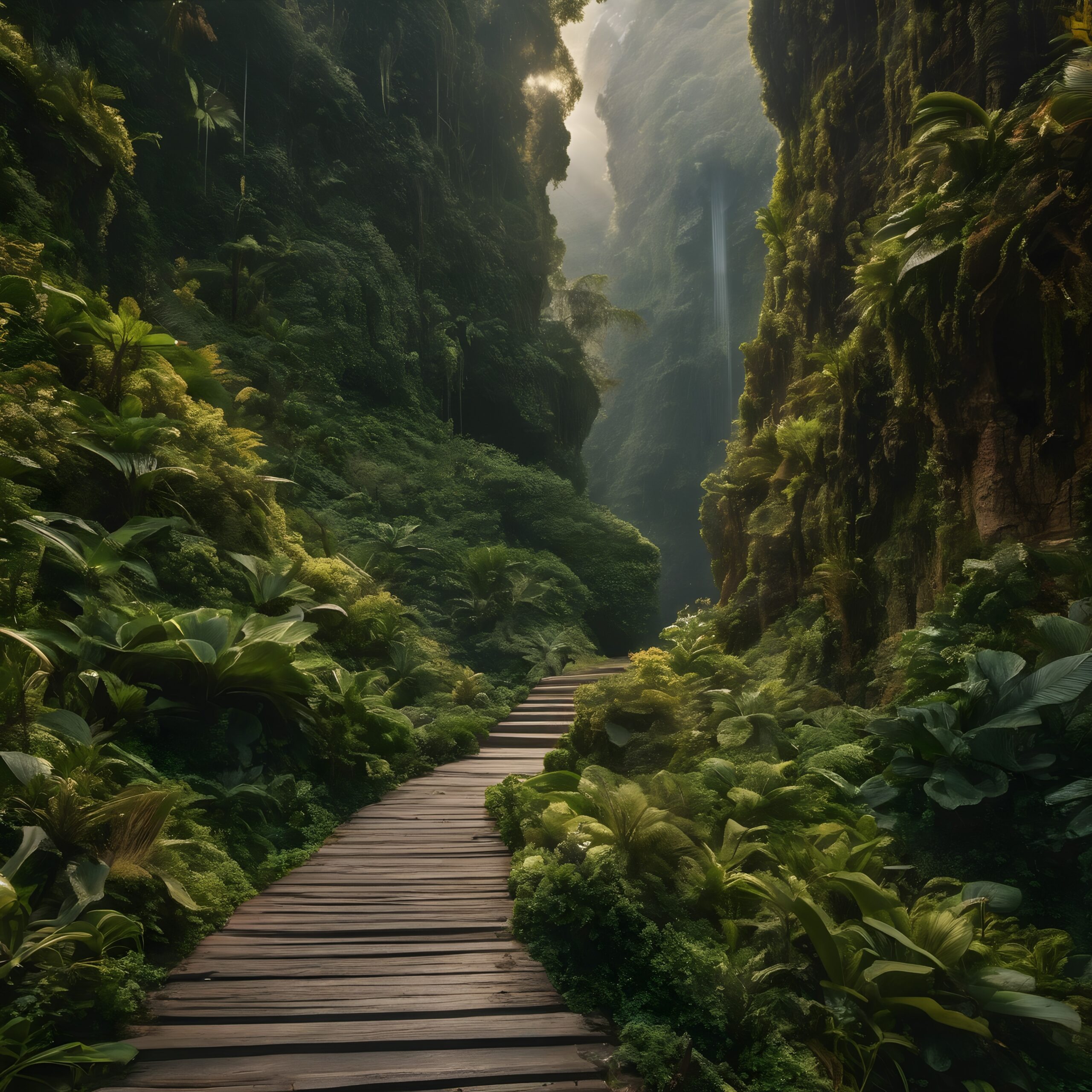 Tranquil Jungle Pathway Scene