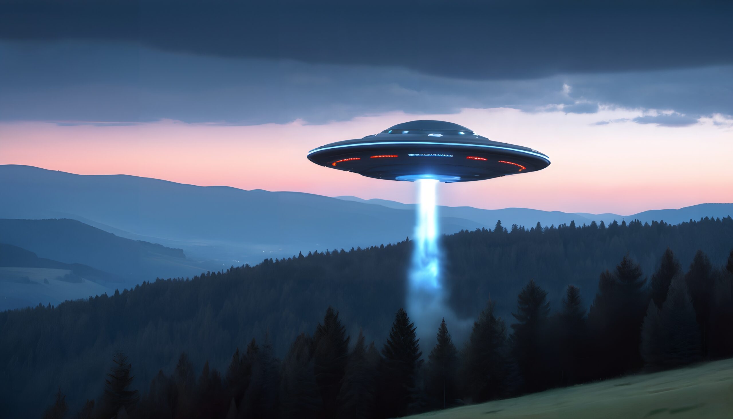 Beam from the UFO above