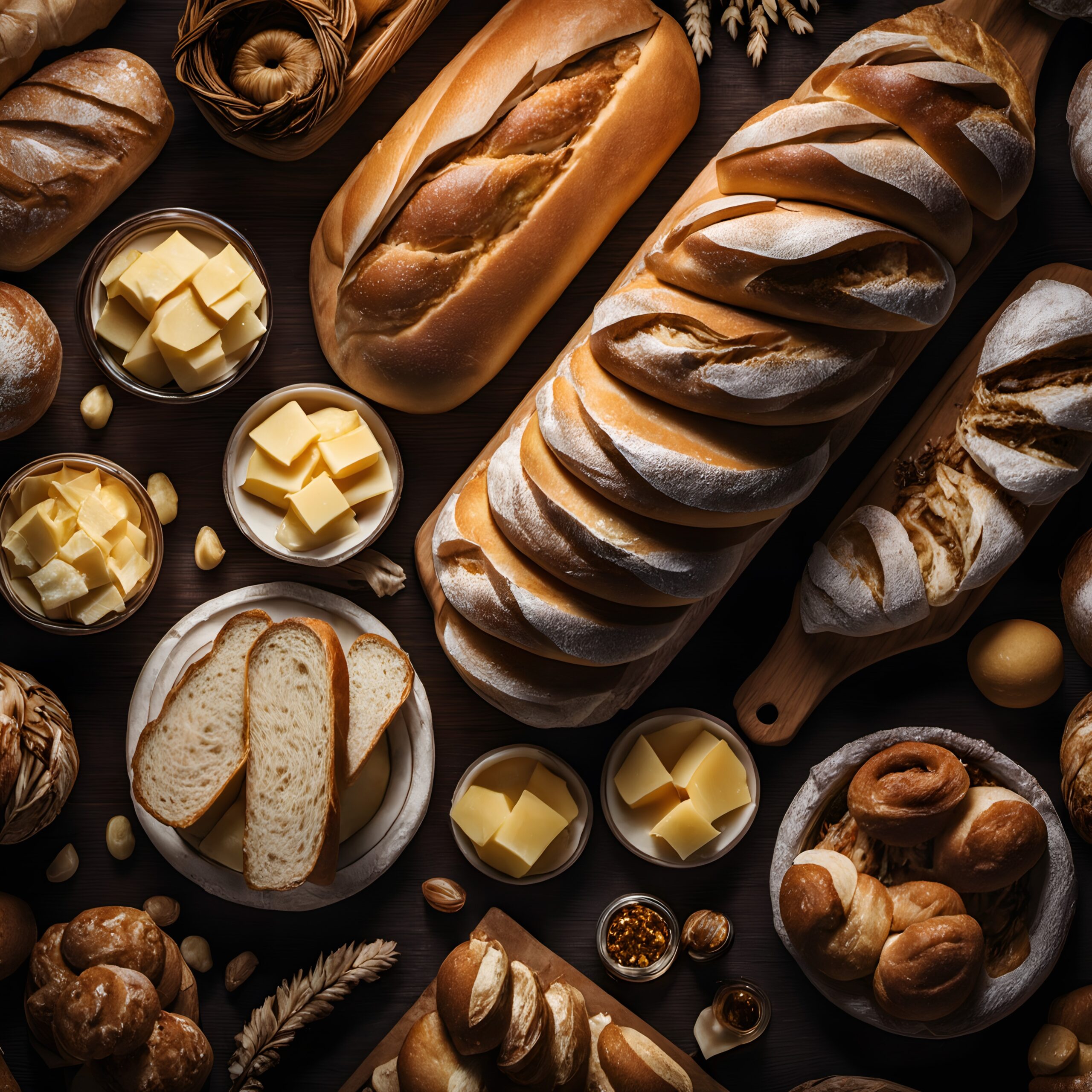 Appealing Display of Fresh Bread