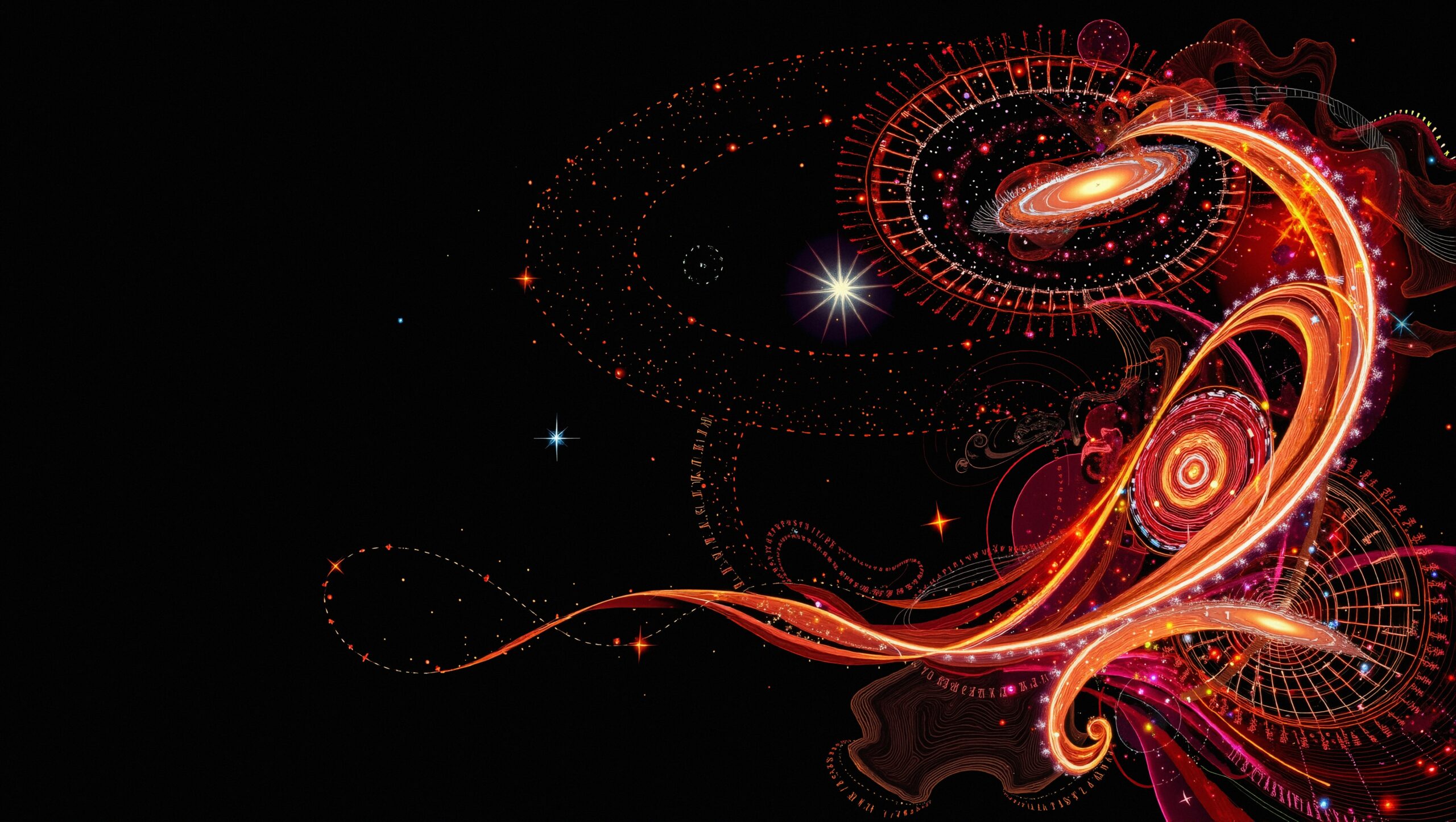 Vibrant Cosmic Digital Art Scene