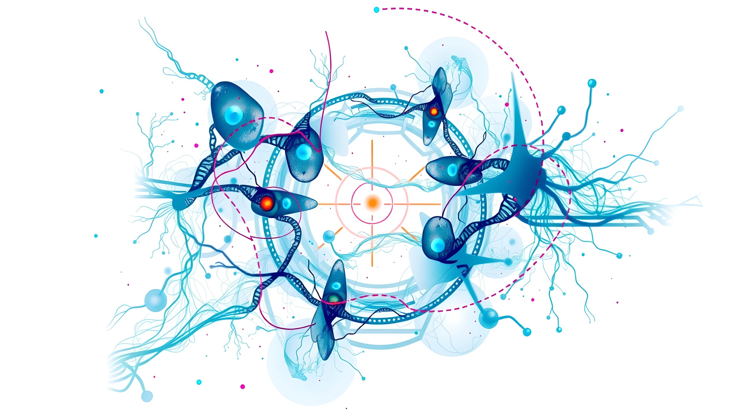 Biotech Network Fusion Illustration