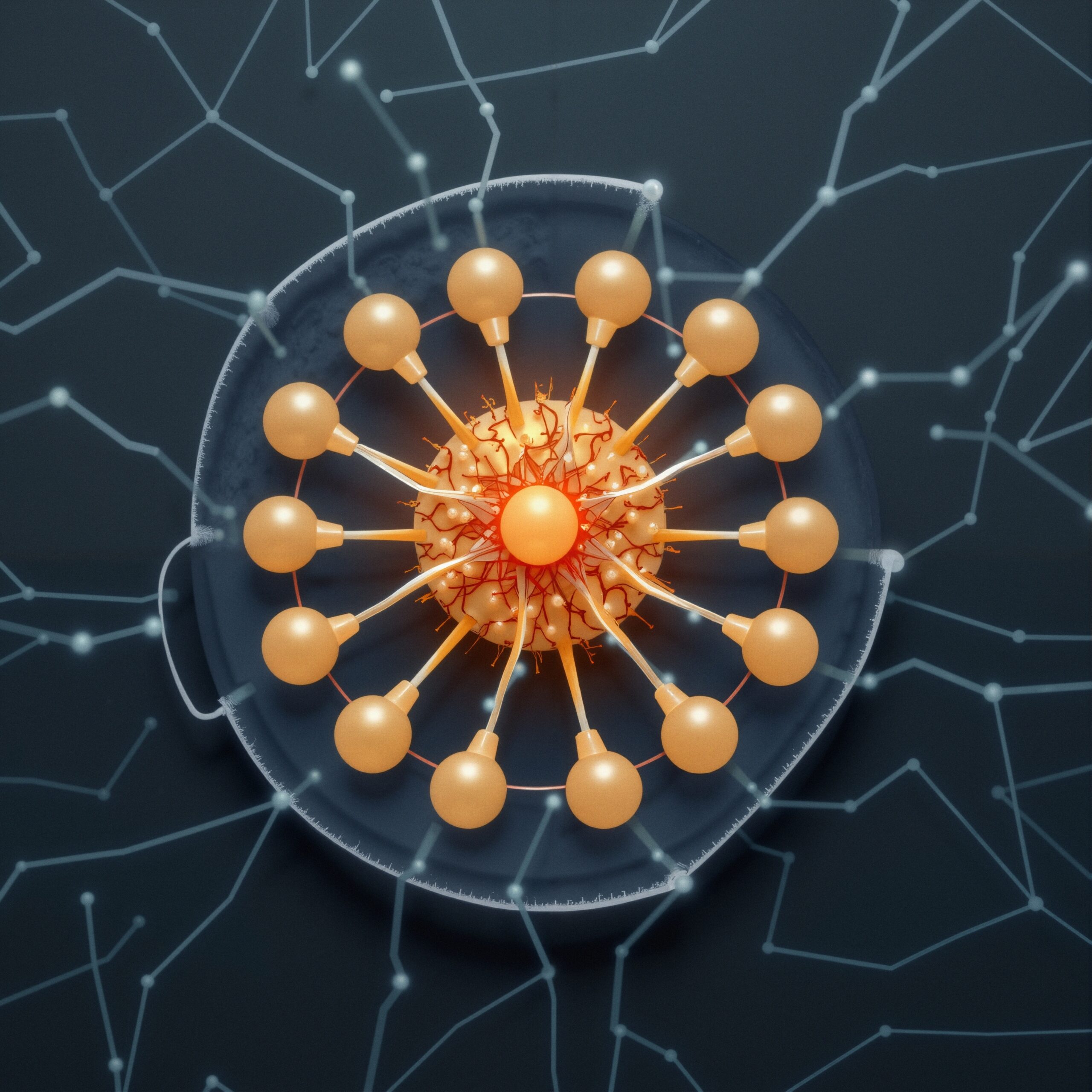 Network of Spheres and Connections