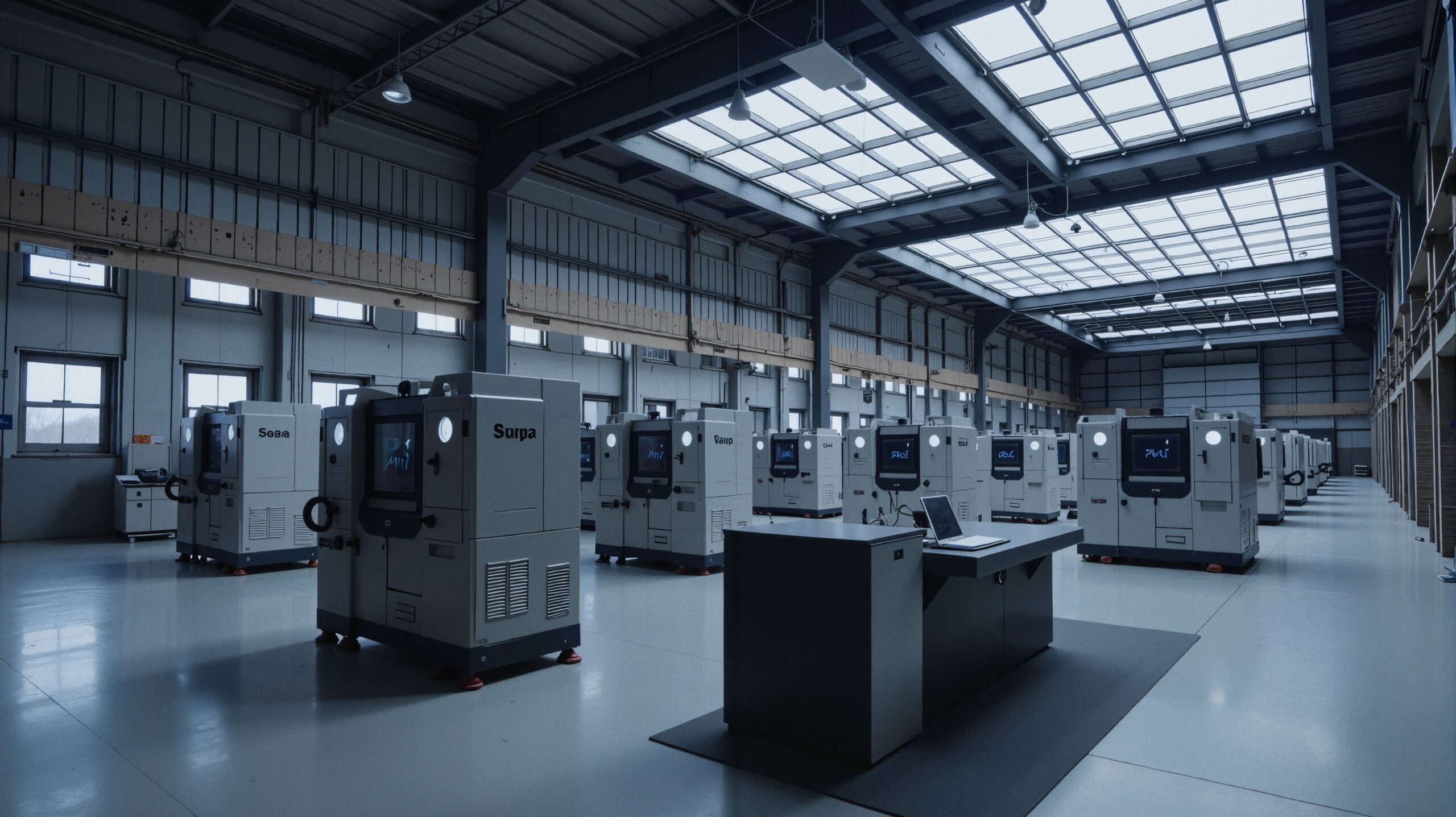 High-Tech Manufacturing Facility Interior