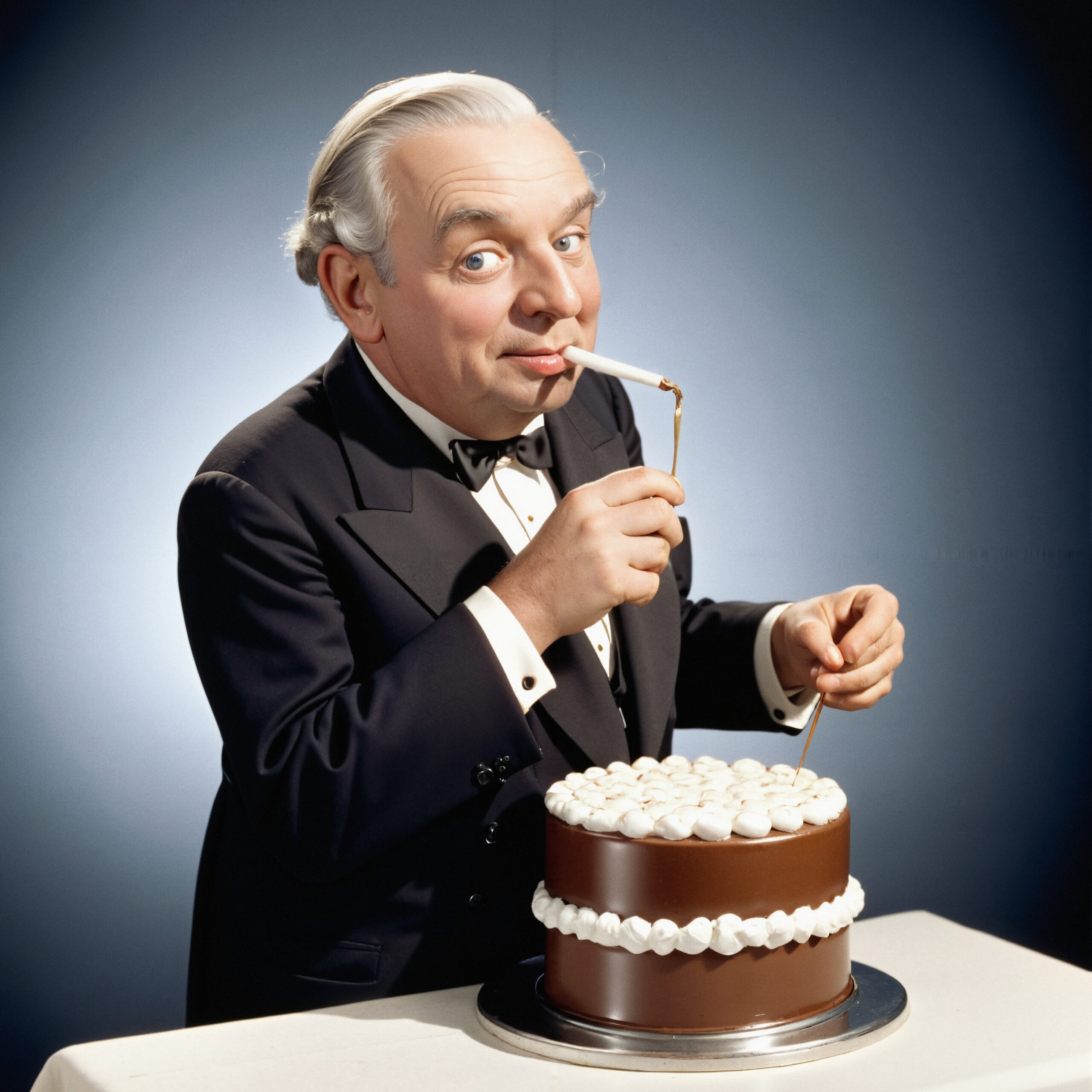 Humorous Celebration with Cake