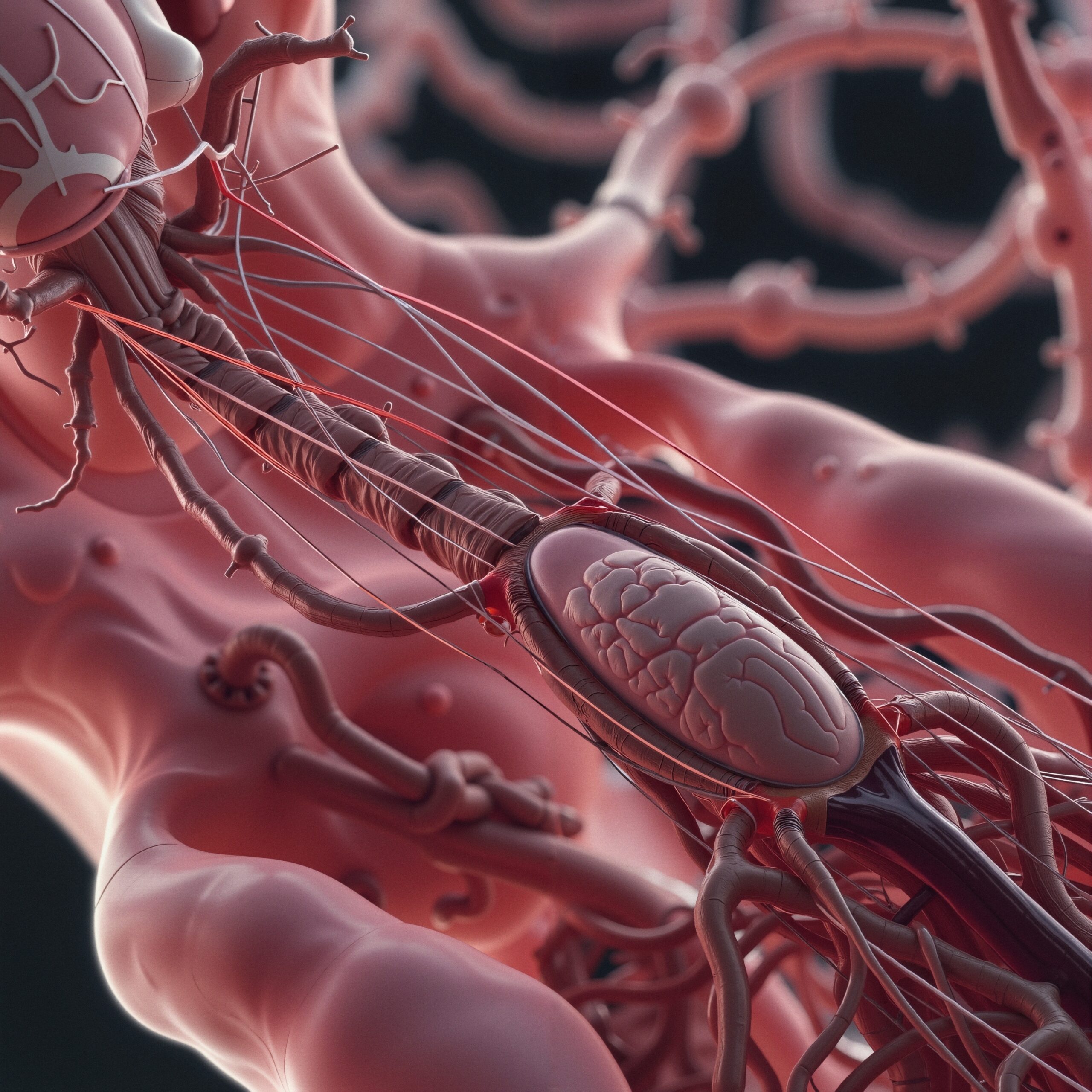 Intricate Nerve and Vessel Network