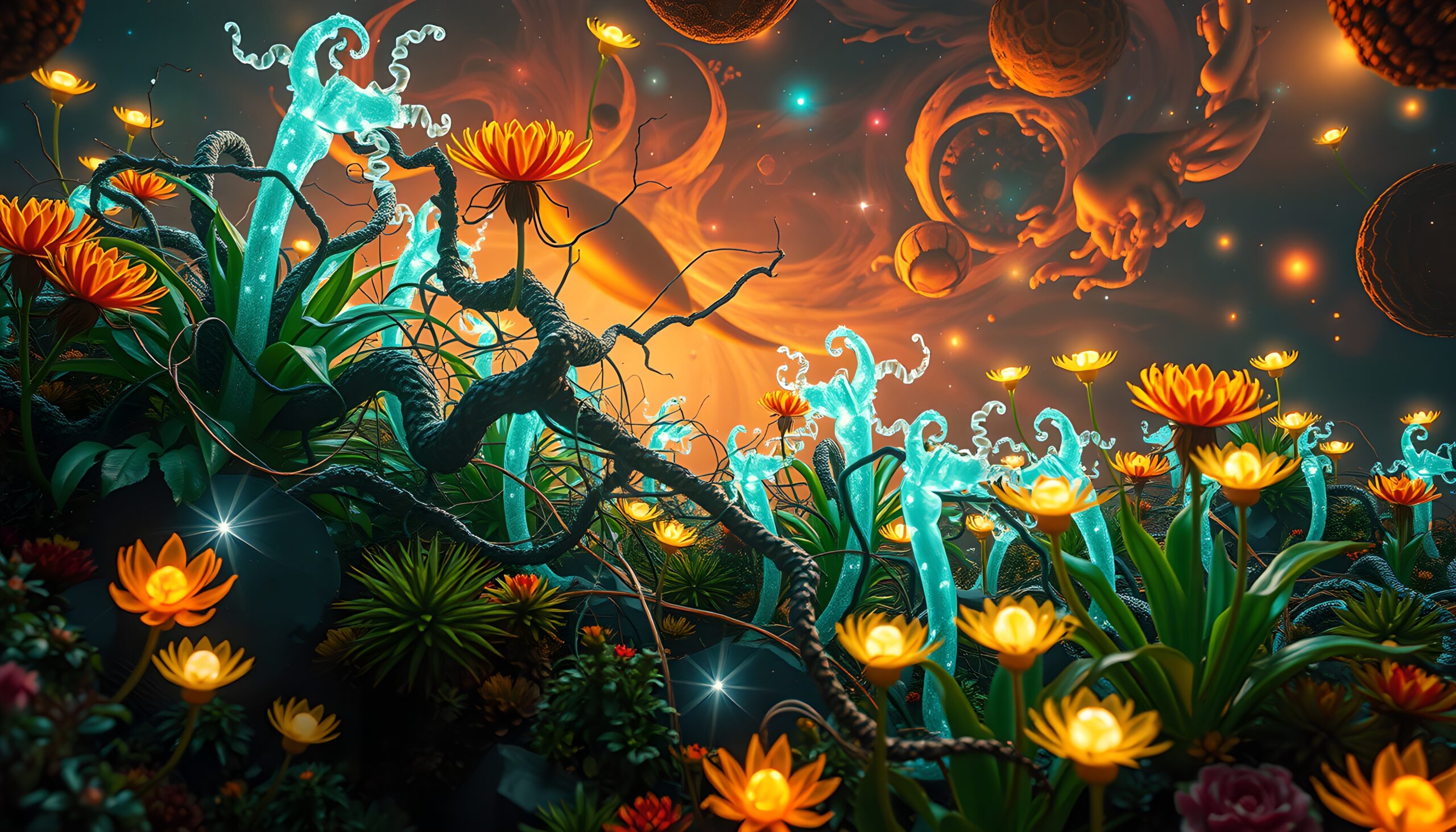 Fantastical Cosmic Garden Landscape