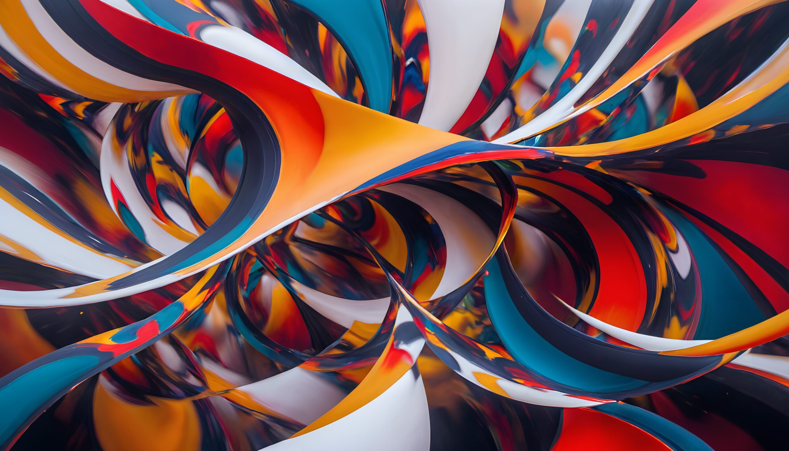 Dynamic Swirls and Bold Colors