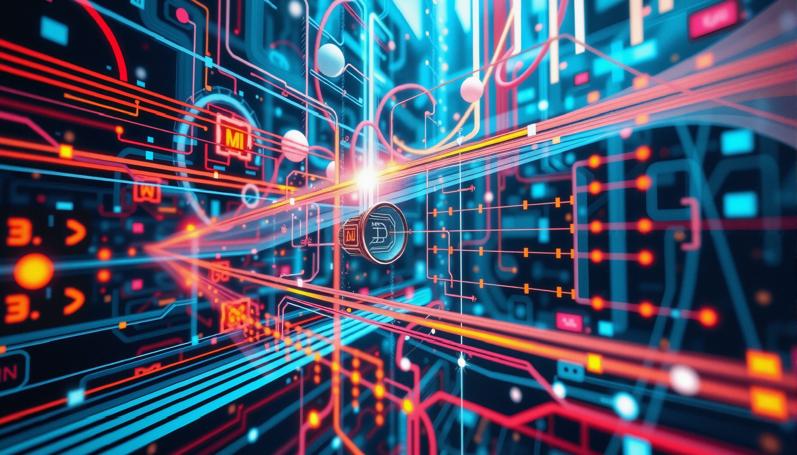 Futuristic Digital Data Network