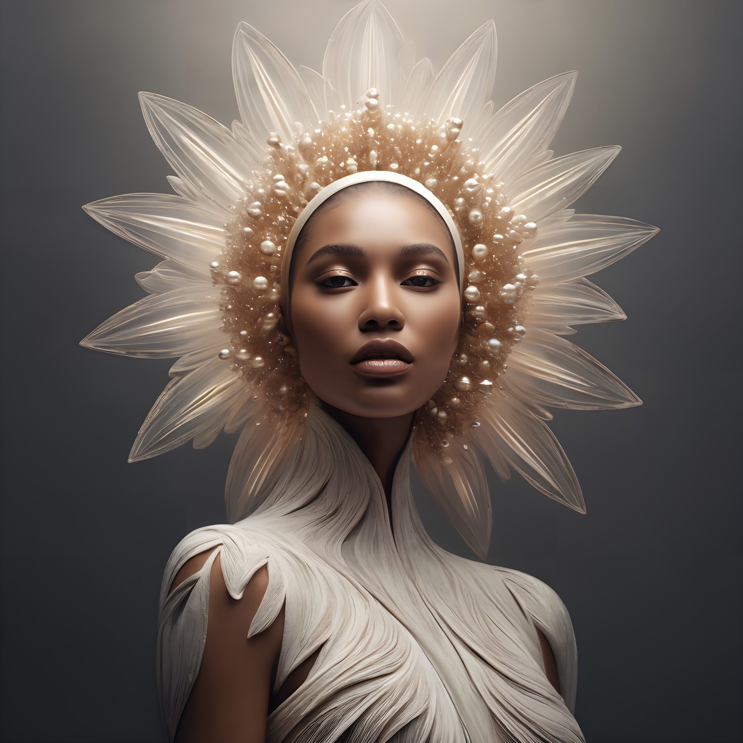 Celestial Avant-Garde Fashion Portrait