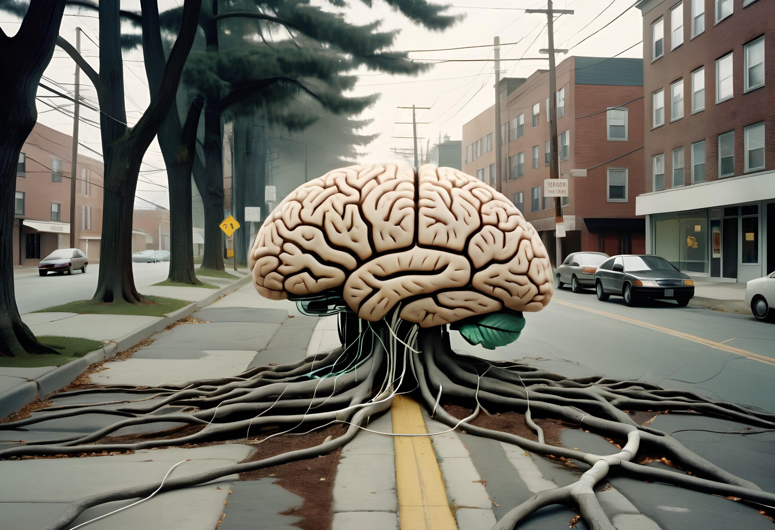 Surreal Brain Growing Downtown