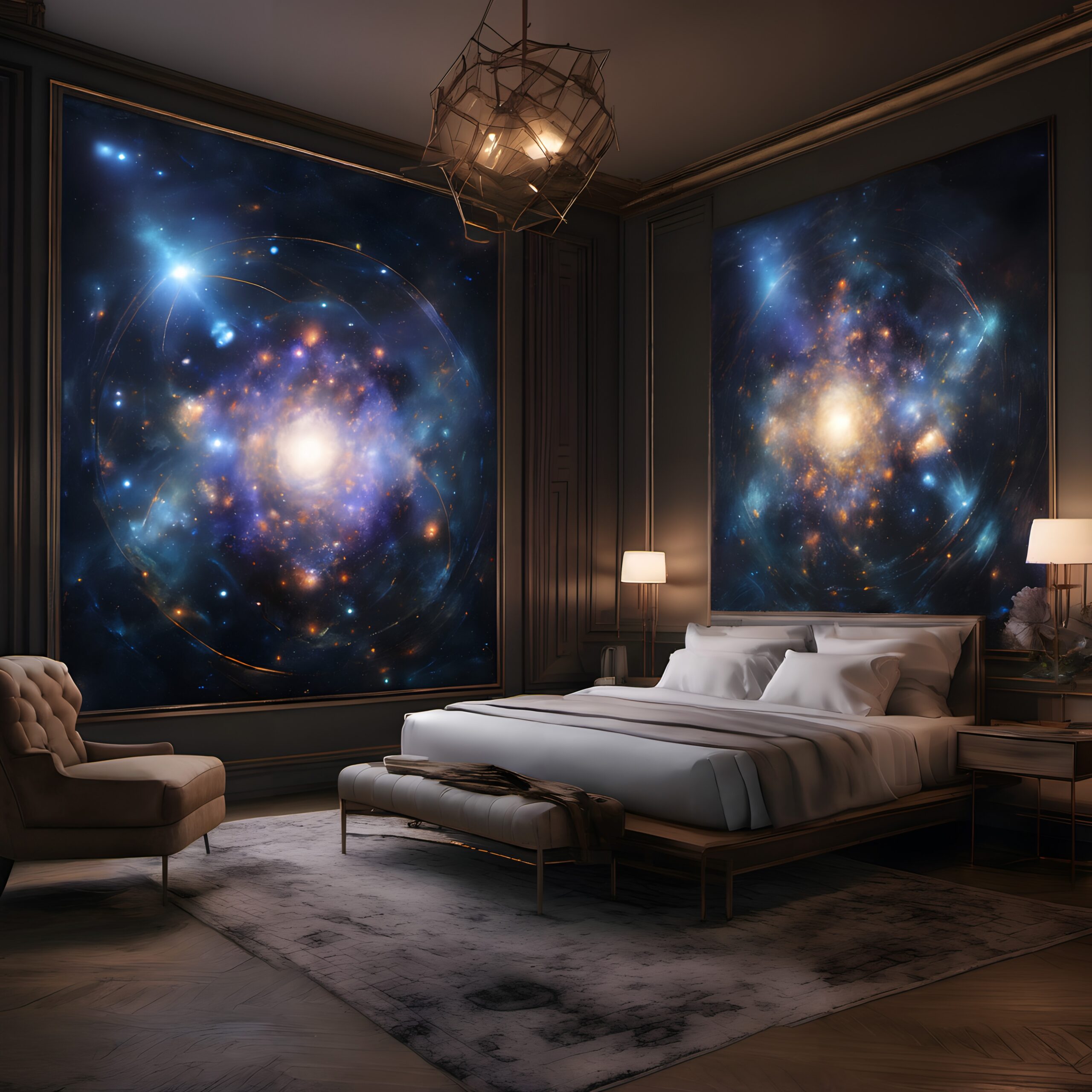 Cosmic Luxury Bedroom Design