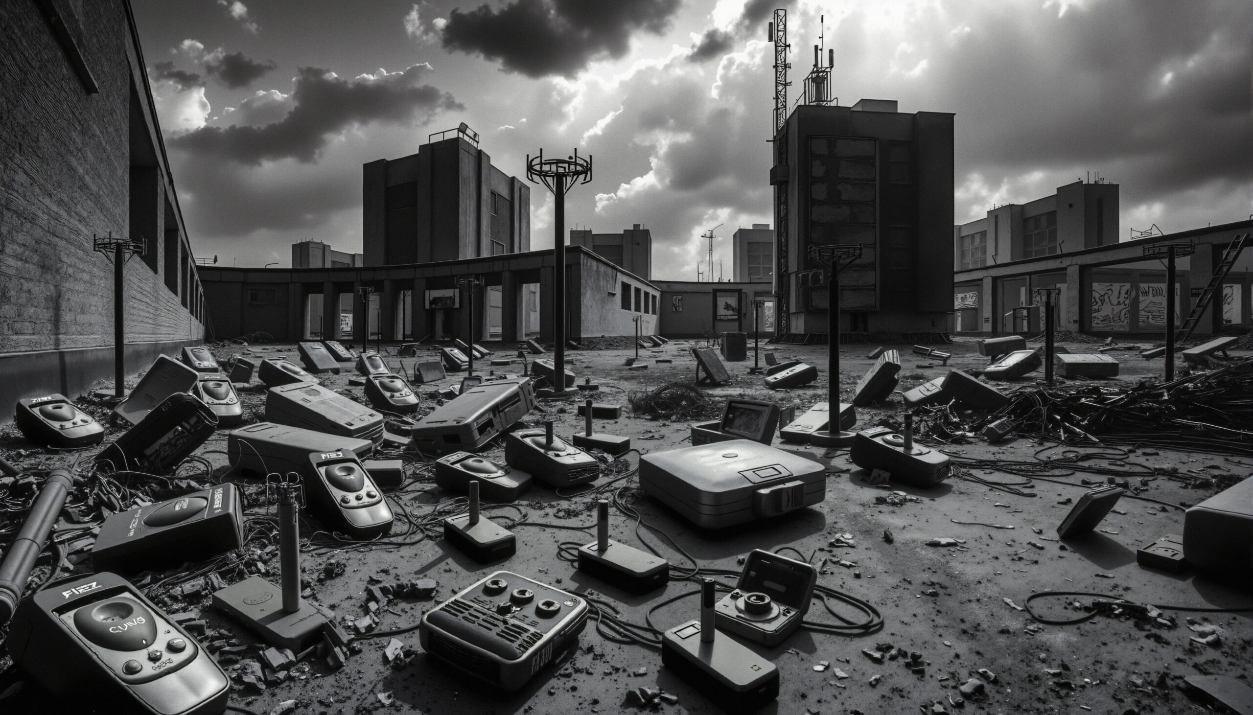 Forgotten Electronics on Rooftop Ruin