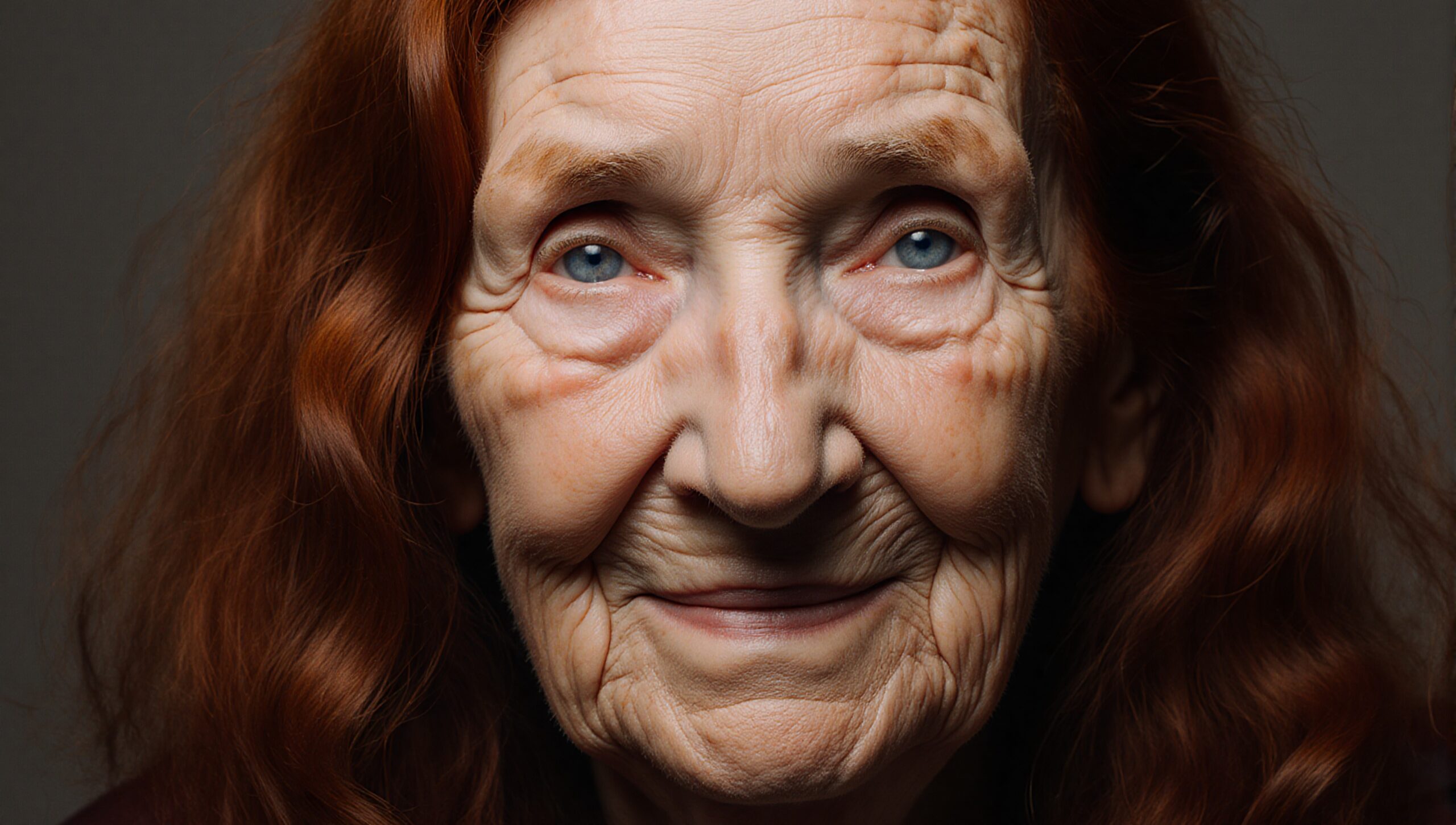 Elderly Woman’s Portrait Close-Up
