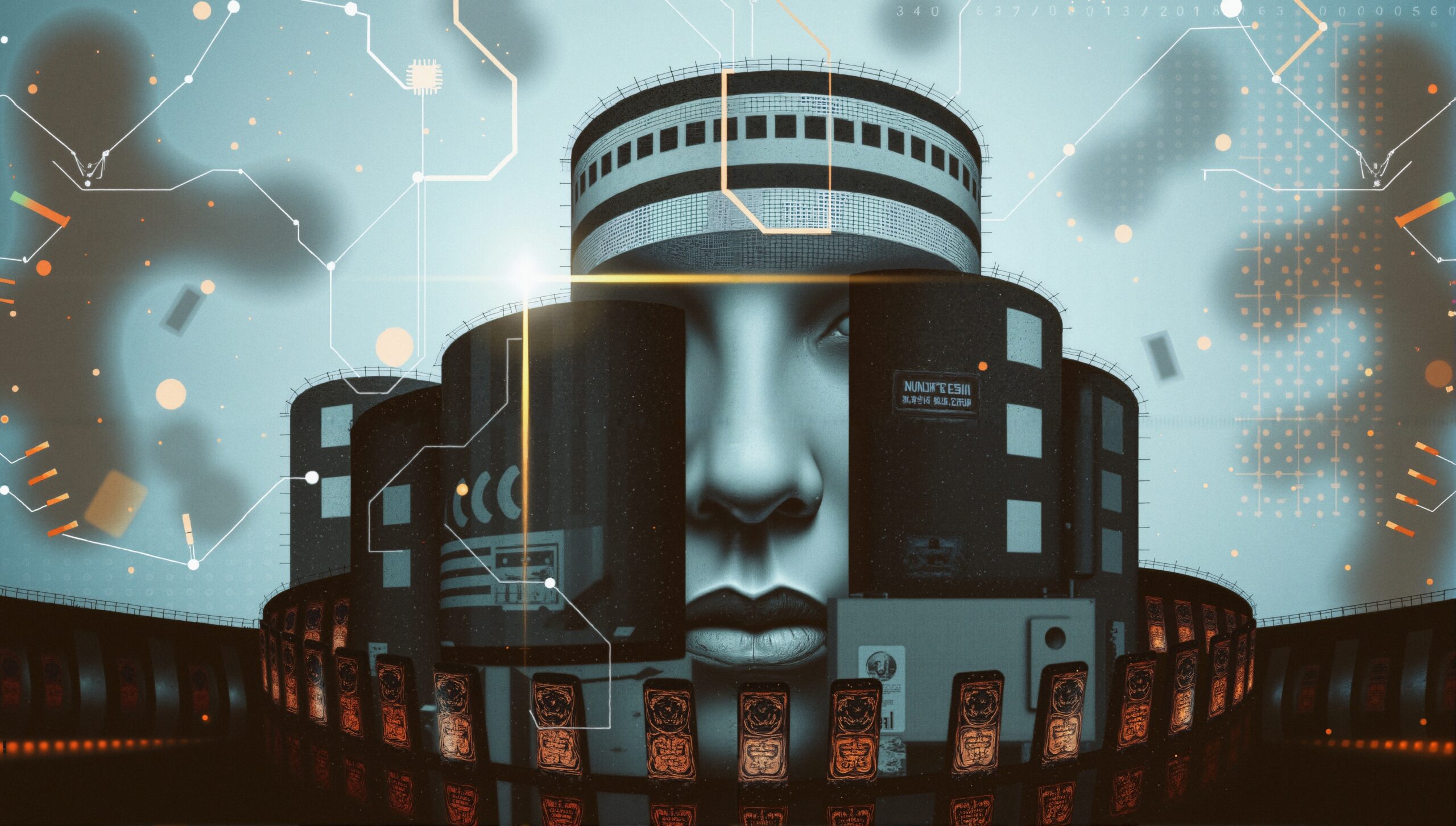 Futuristic Cybernetic Architecture Fusion