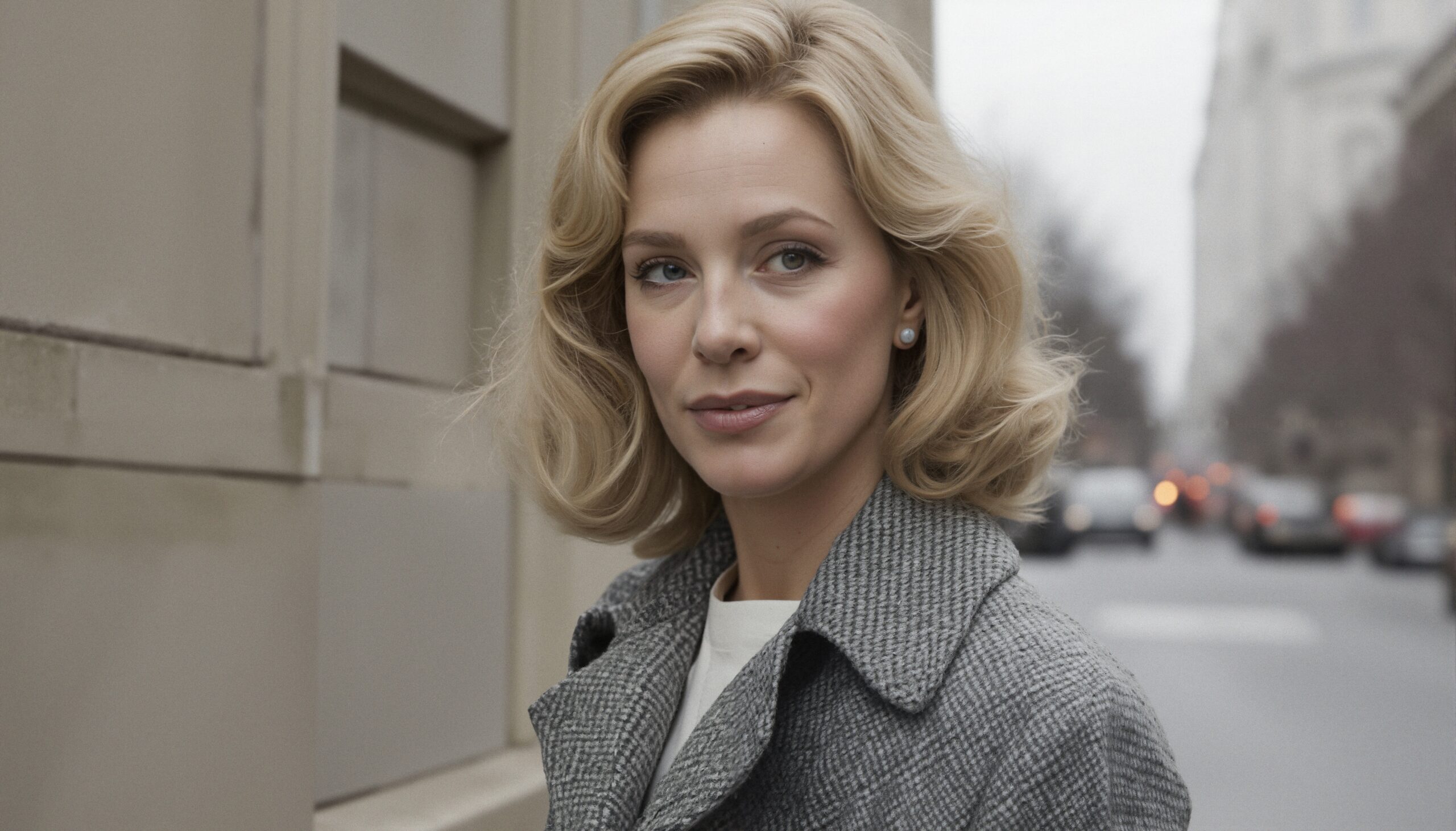 Elegant Woman in Urban Setting