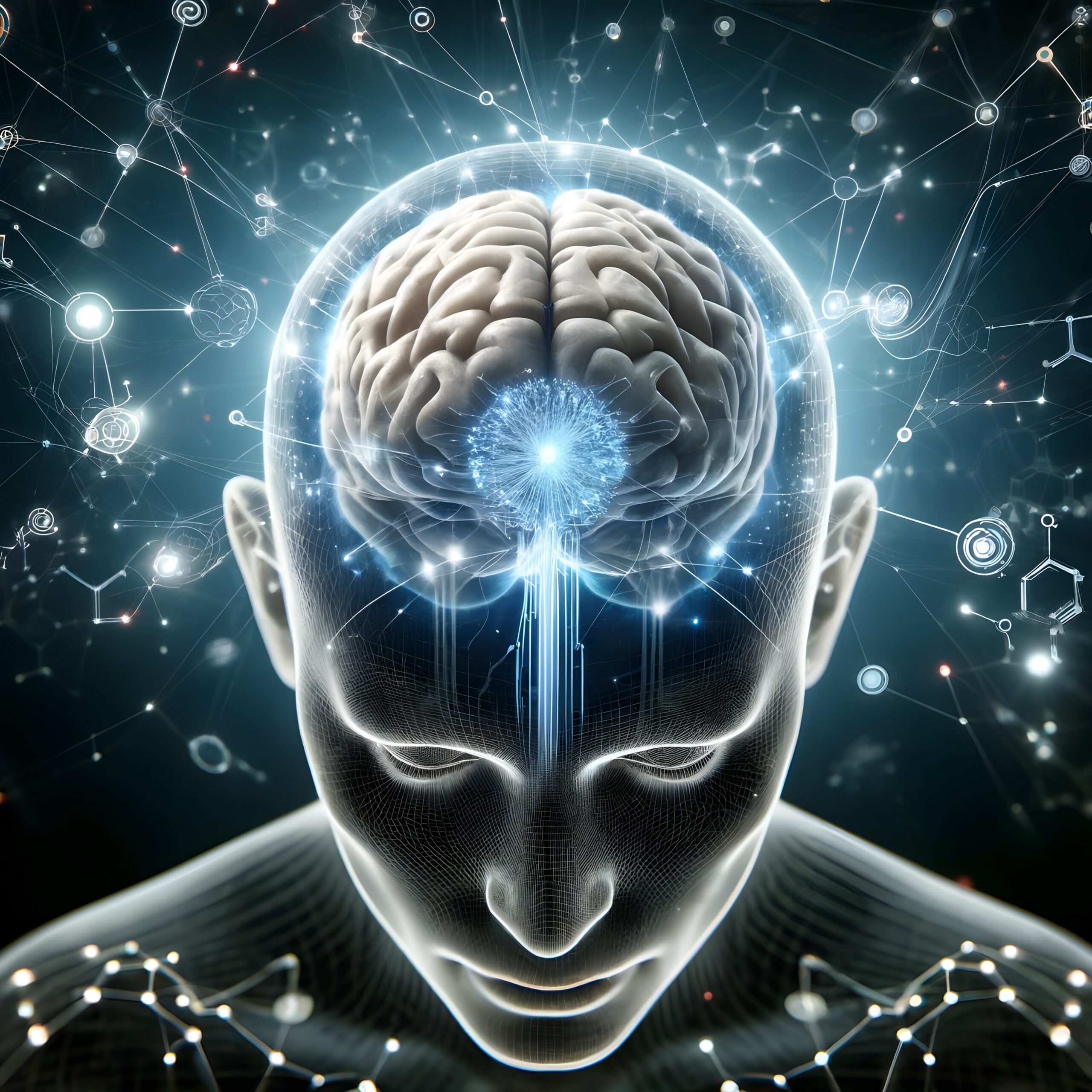 Futuristic Brain Network Illustration