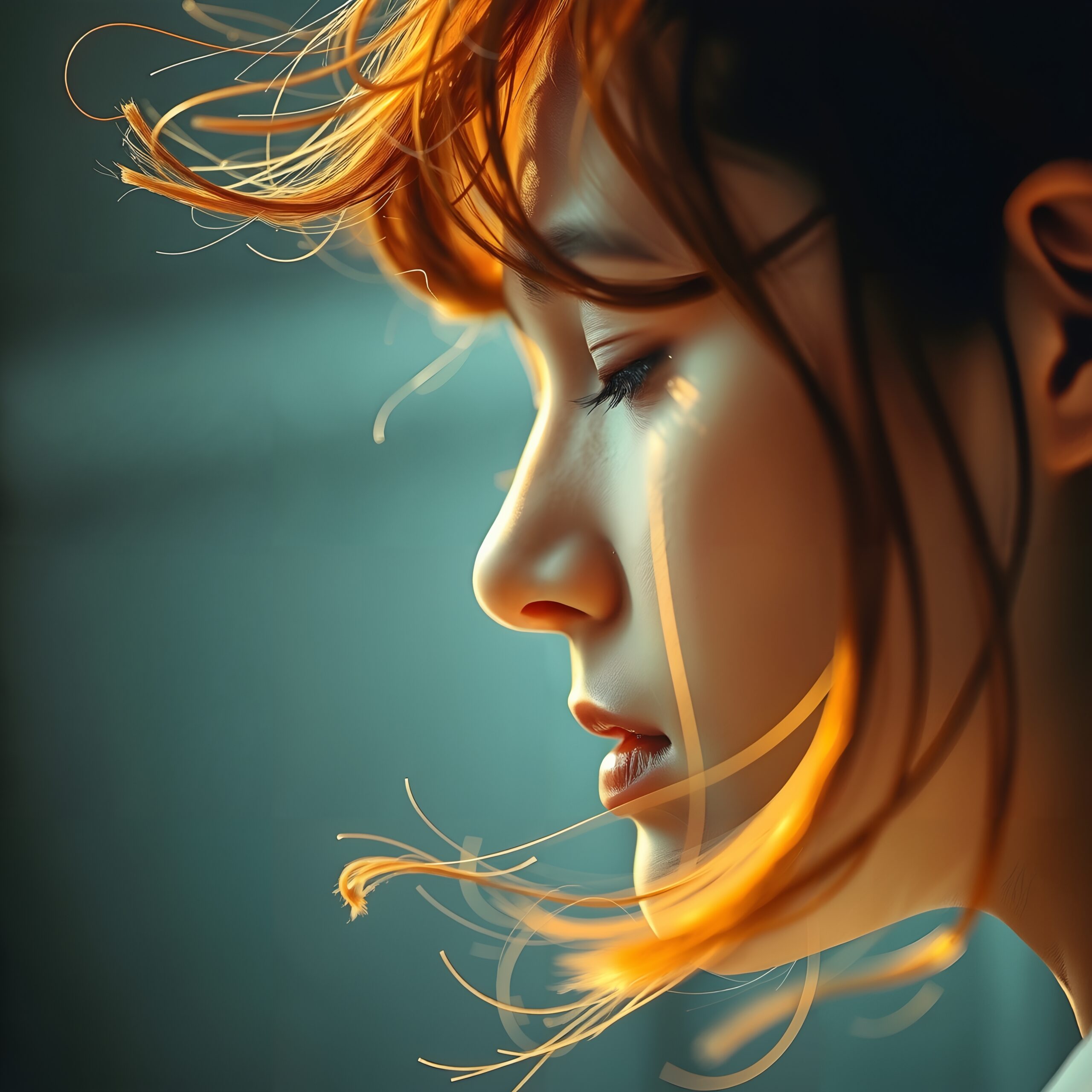 Radiant Portrait of Tranquil Beauty