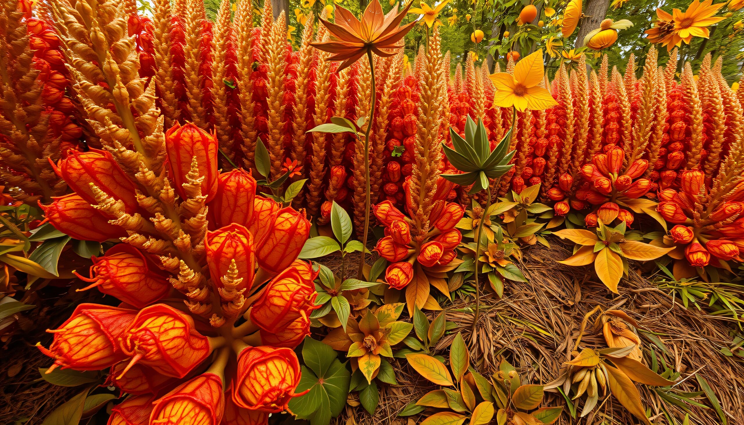 Vibrant Botanical Garden Scene