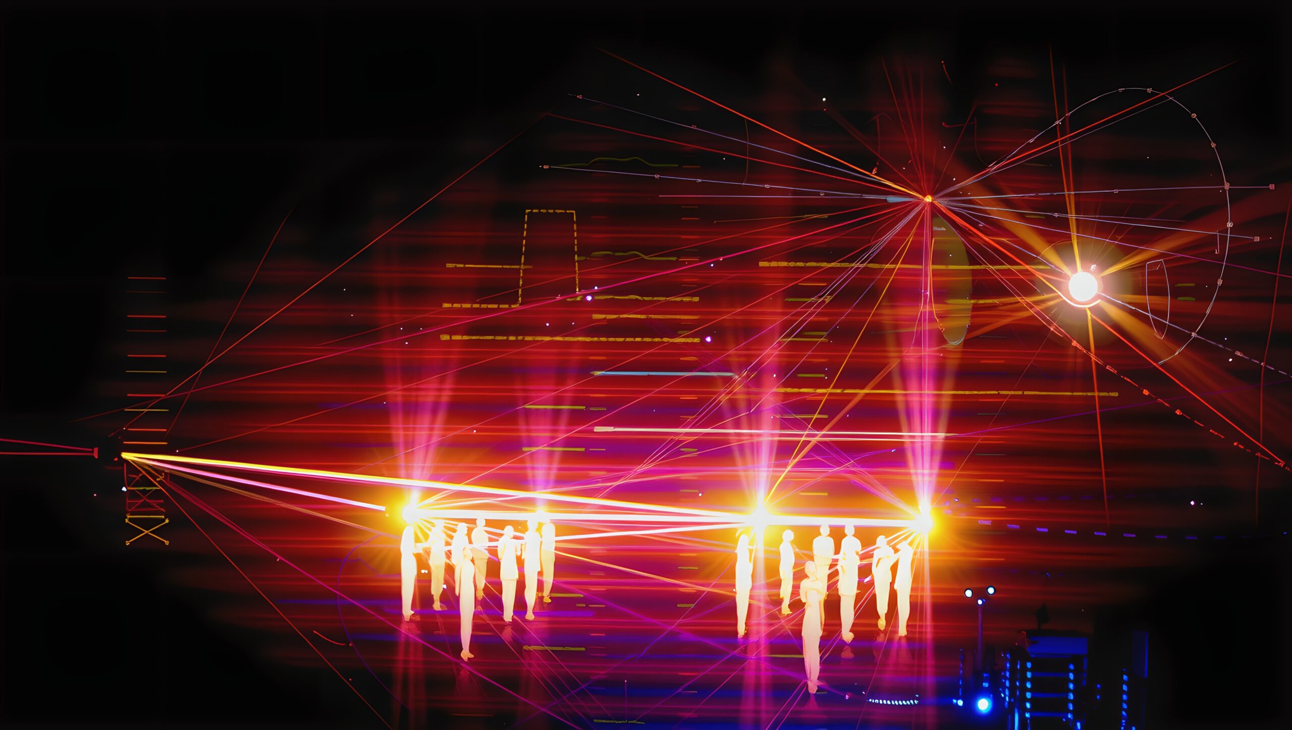 Futuristic Digital Light Composition